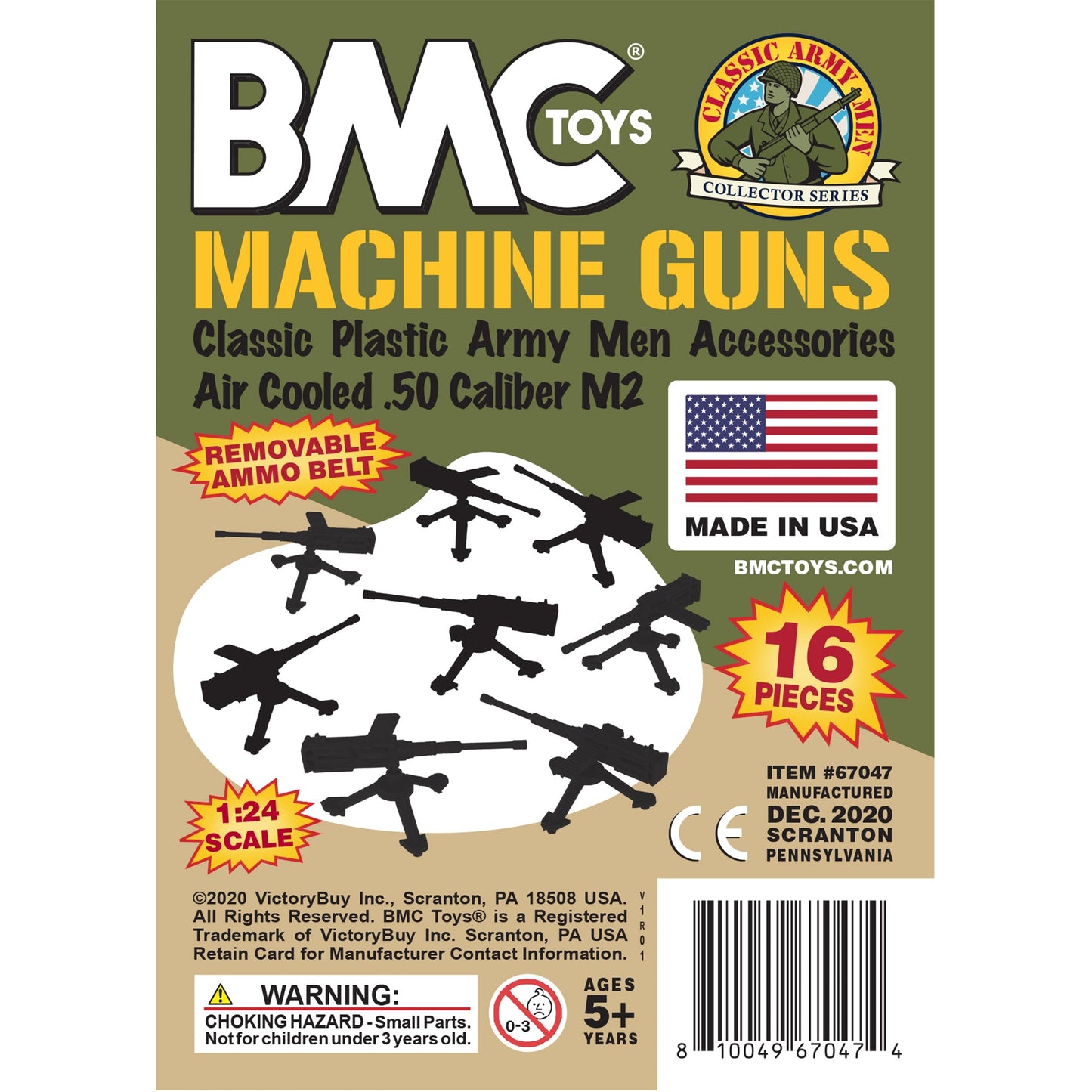 BMC Toys Classic Mpc Army MGs Tan OD Green Insert Art Card