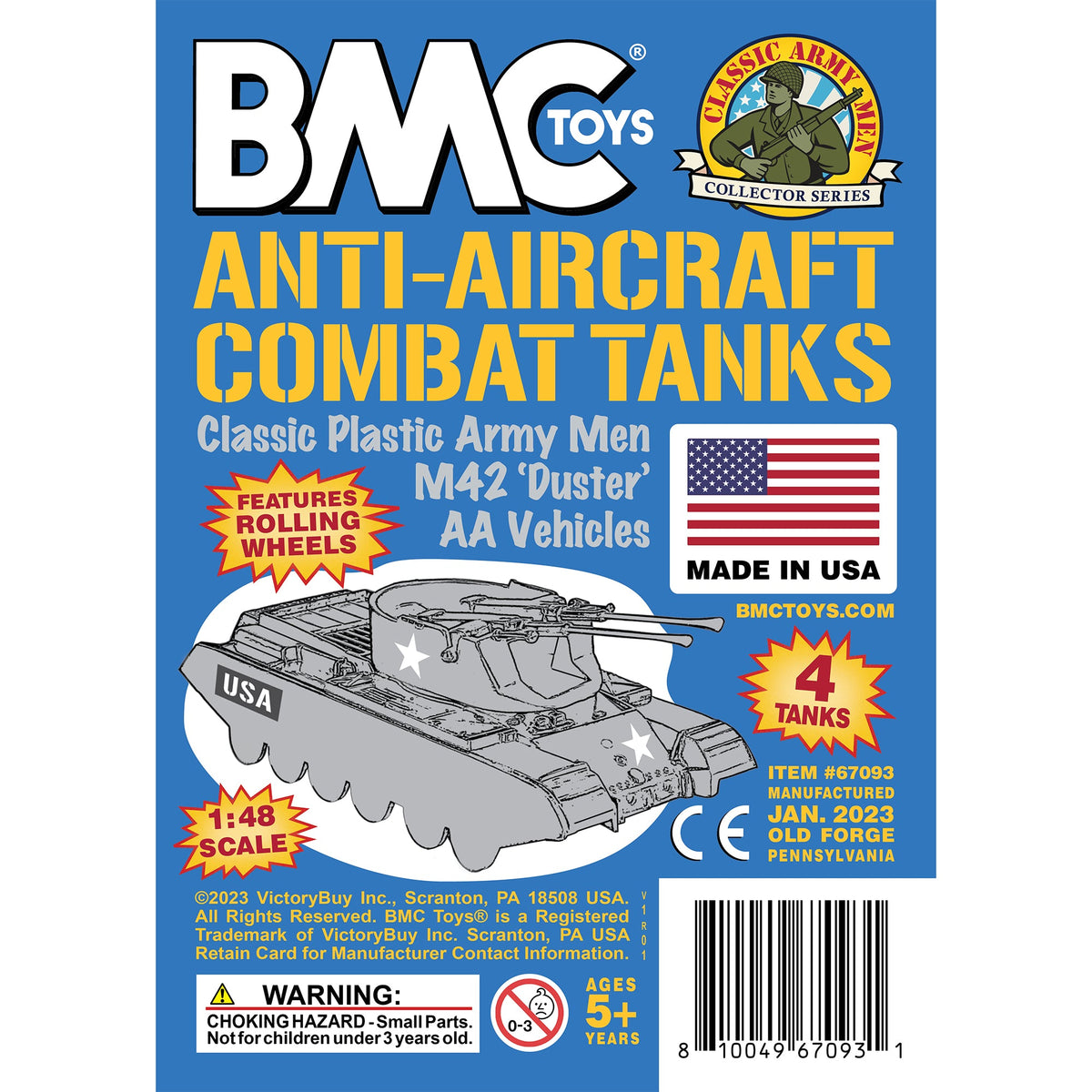 BMC Toys Classic Payton Tanks Blue Insert Art