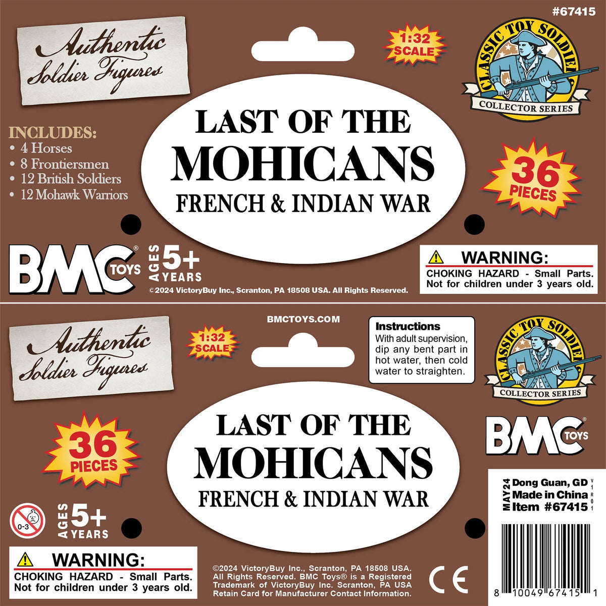 BMC CTS FIW Last of the Mohicans Figure Set Header Card Art