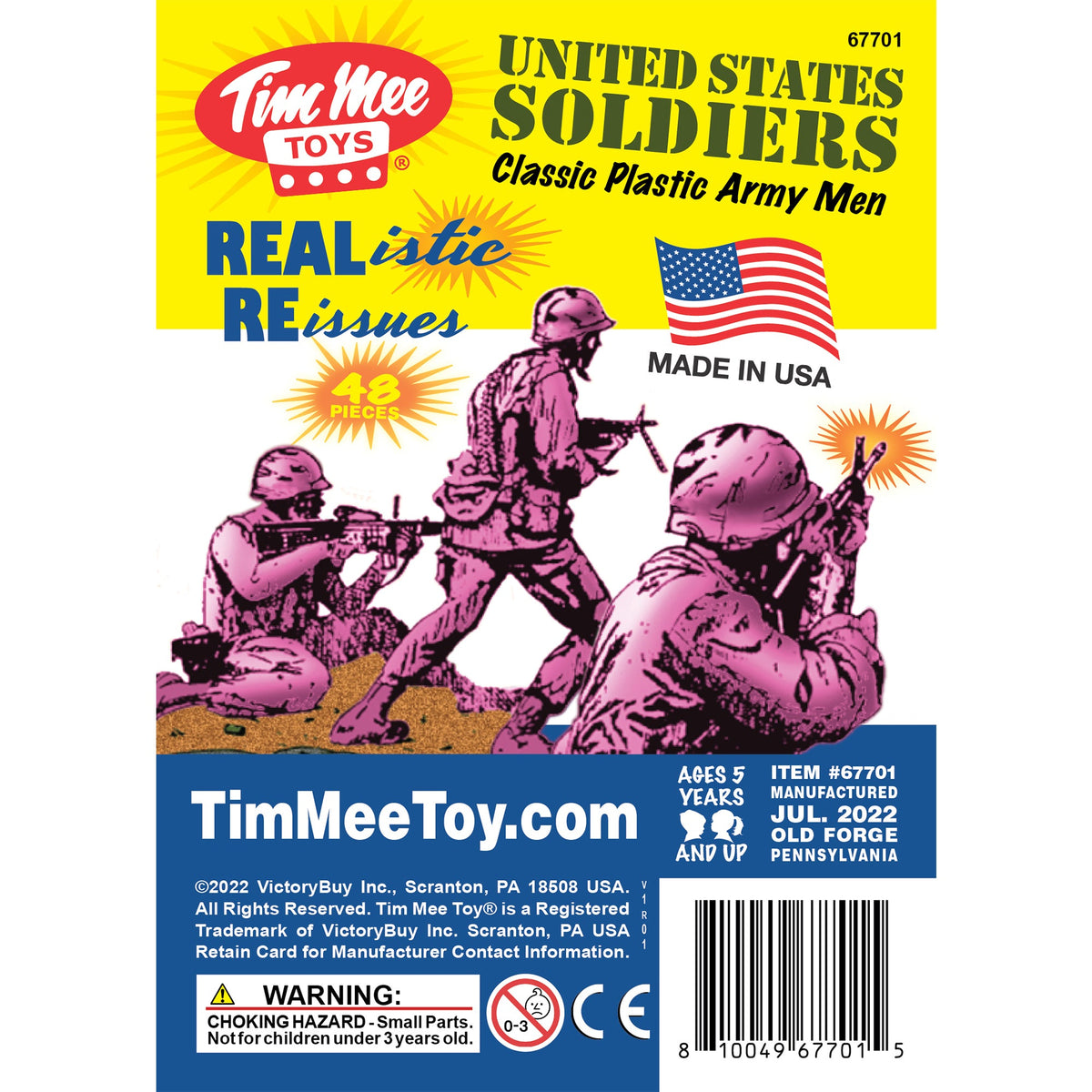 Tim Mee Toy Army Pink Insert Art