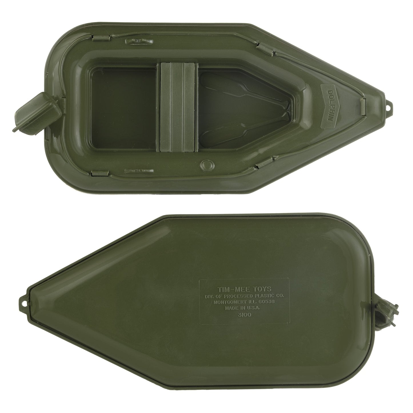 Tim Mee Toy Army Boats Olive Dolphin Raft