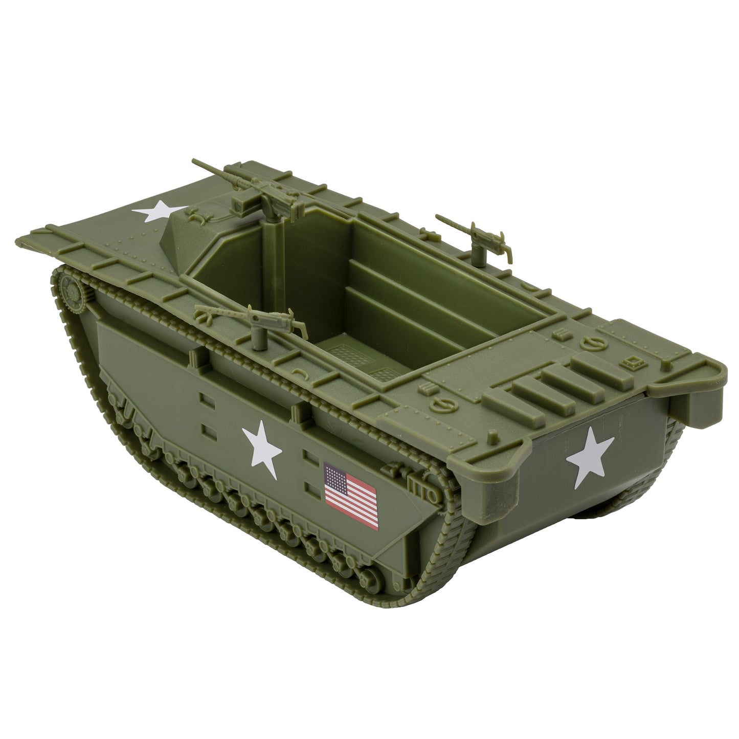 BMC Toys Amtrack OD Green Amphibious Vehicle Back View