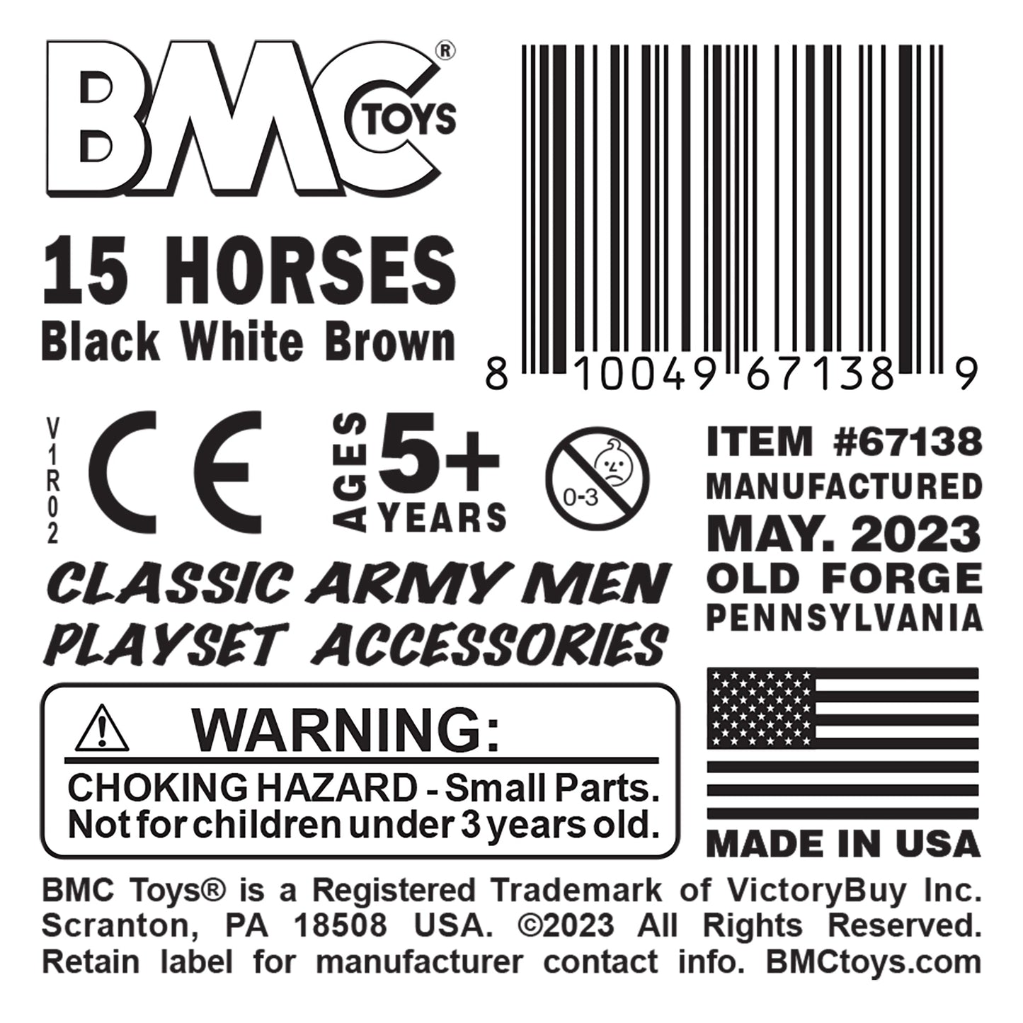 BMC Toys Classic Lido Riding Horses 15pc Label Art