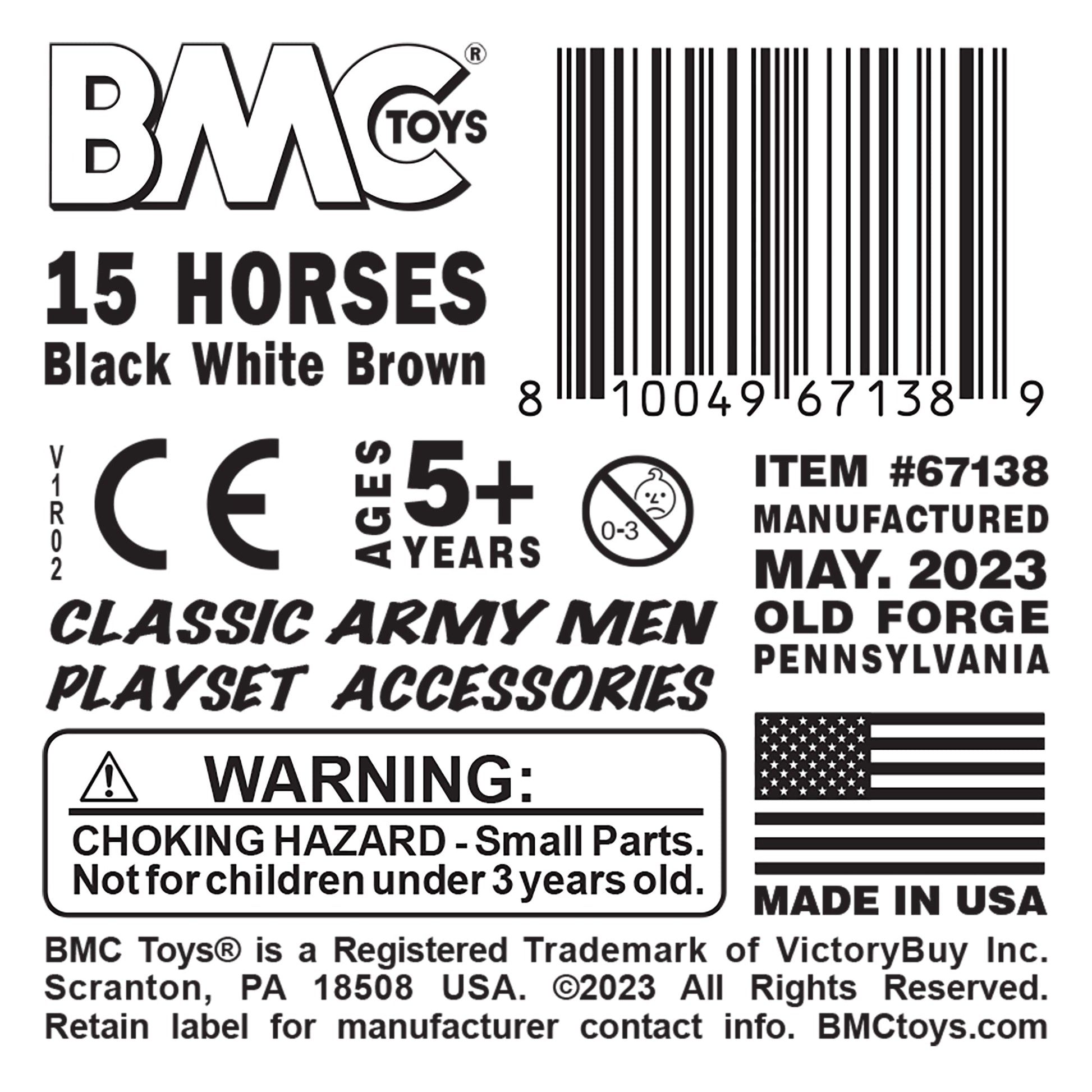 BMC Toys Classic Lido Riding Horses 15pc Label Art