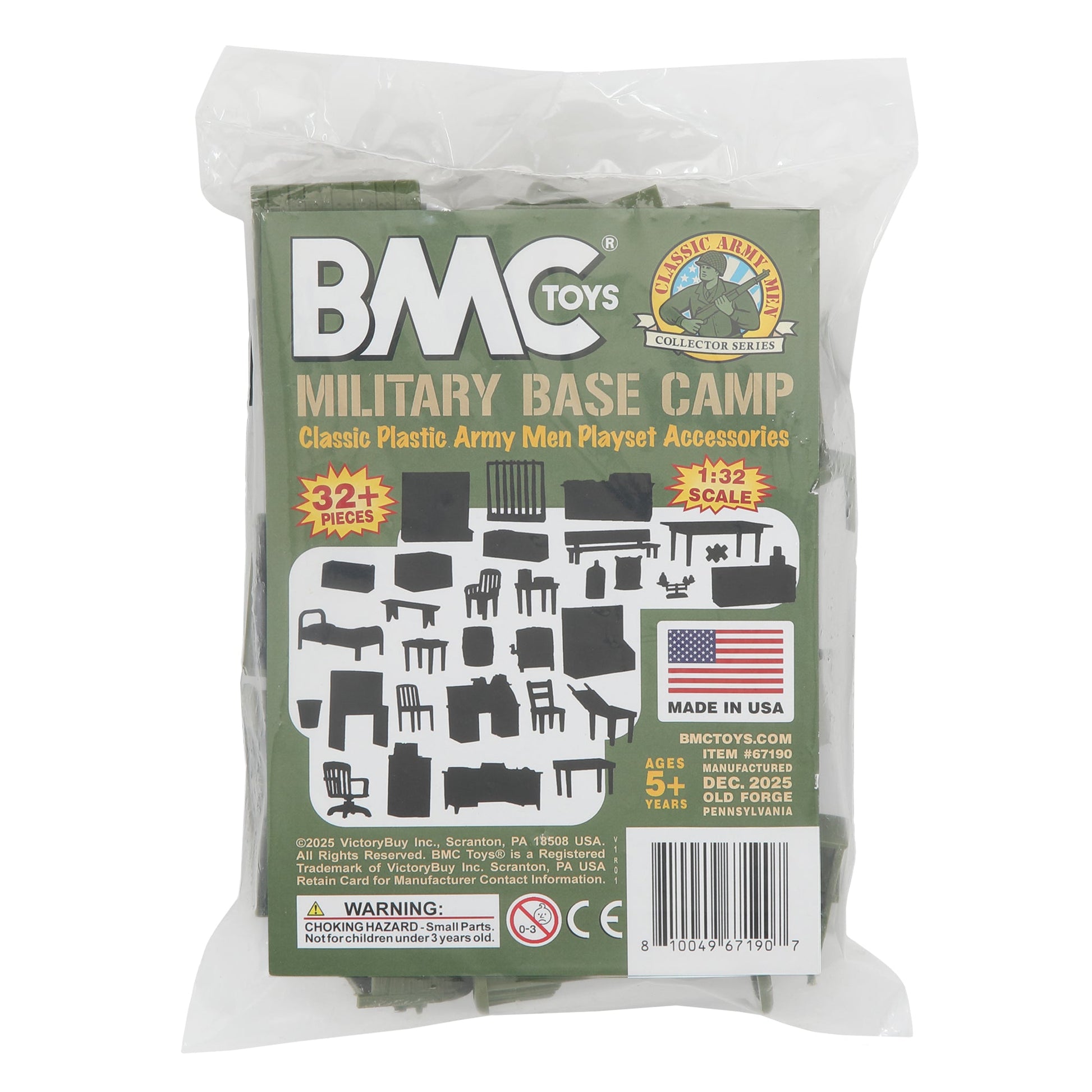BMC Classic Marx Military 32pc Basecamp Furniture and Accessories OD-Green Color Package