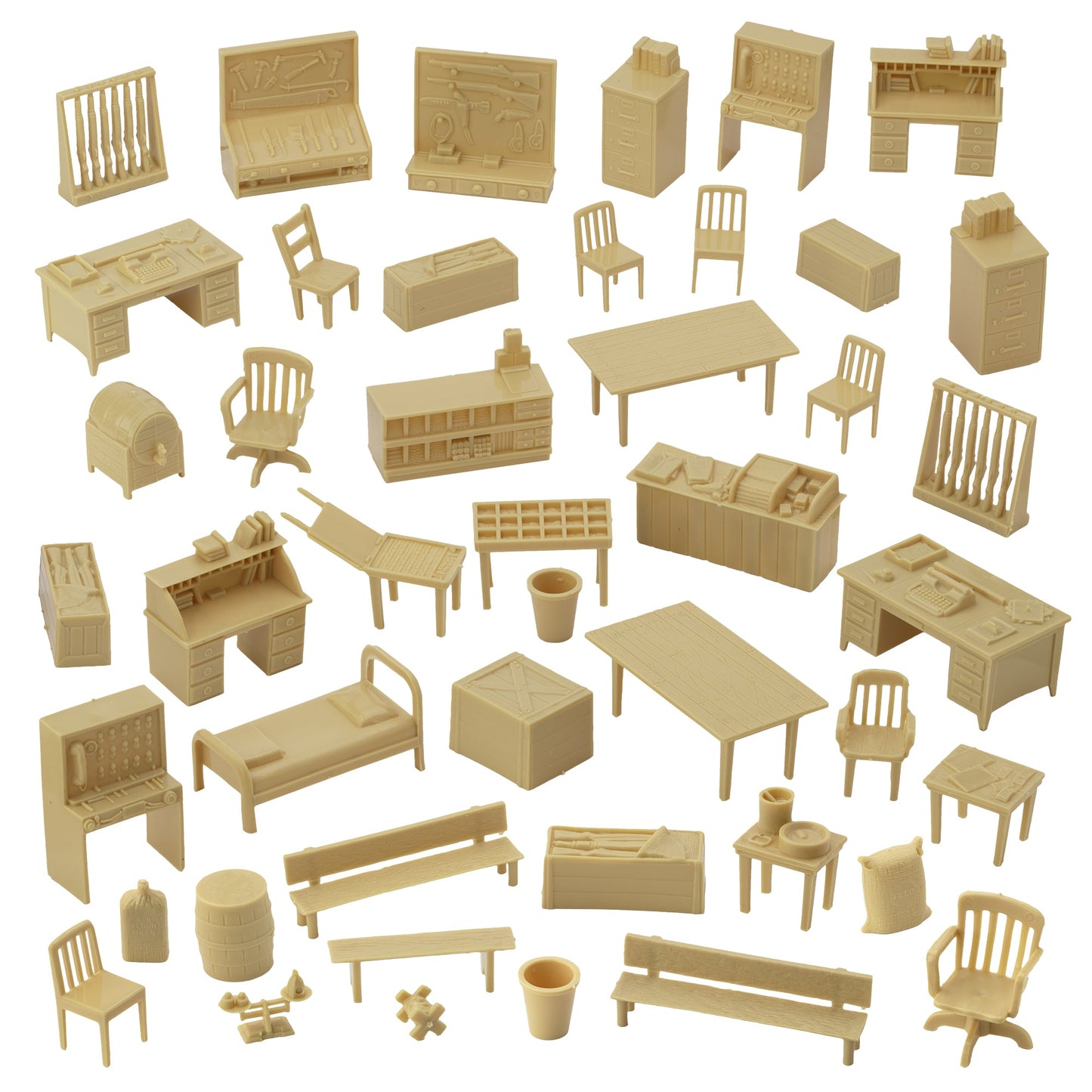 BMC Toys Classic Marx Army Base Tan Vignette