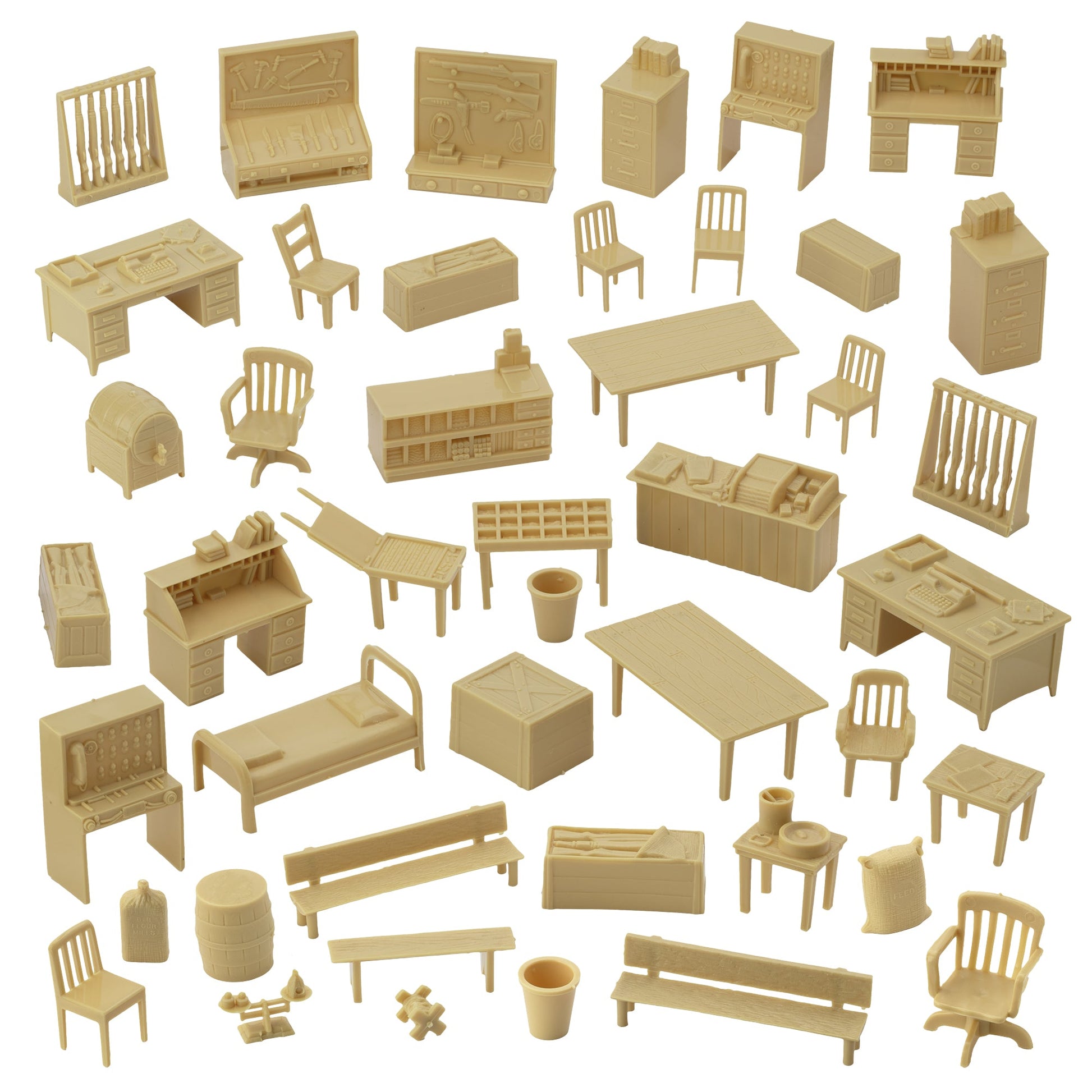 BMC Toys Classic Marx Army Base Tan Vignette