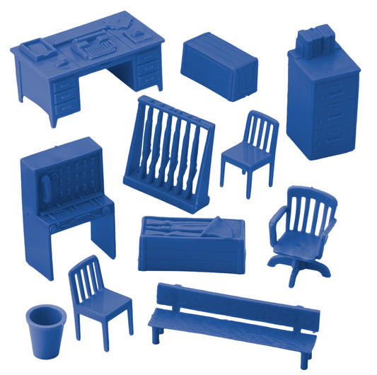 BMC Classic Marx Military Headquarters Army Office Furniture Blue Color Accessories Vignette 