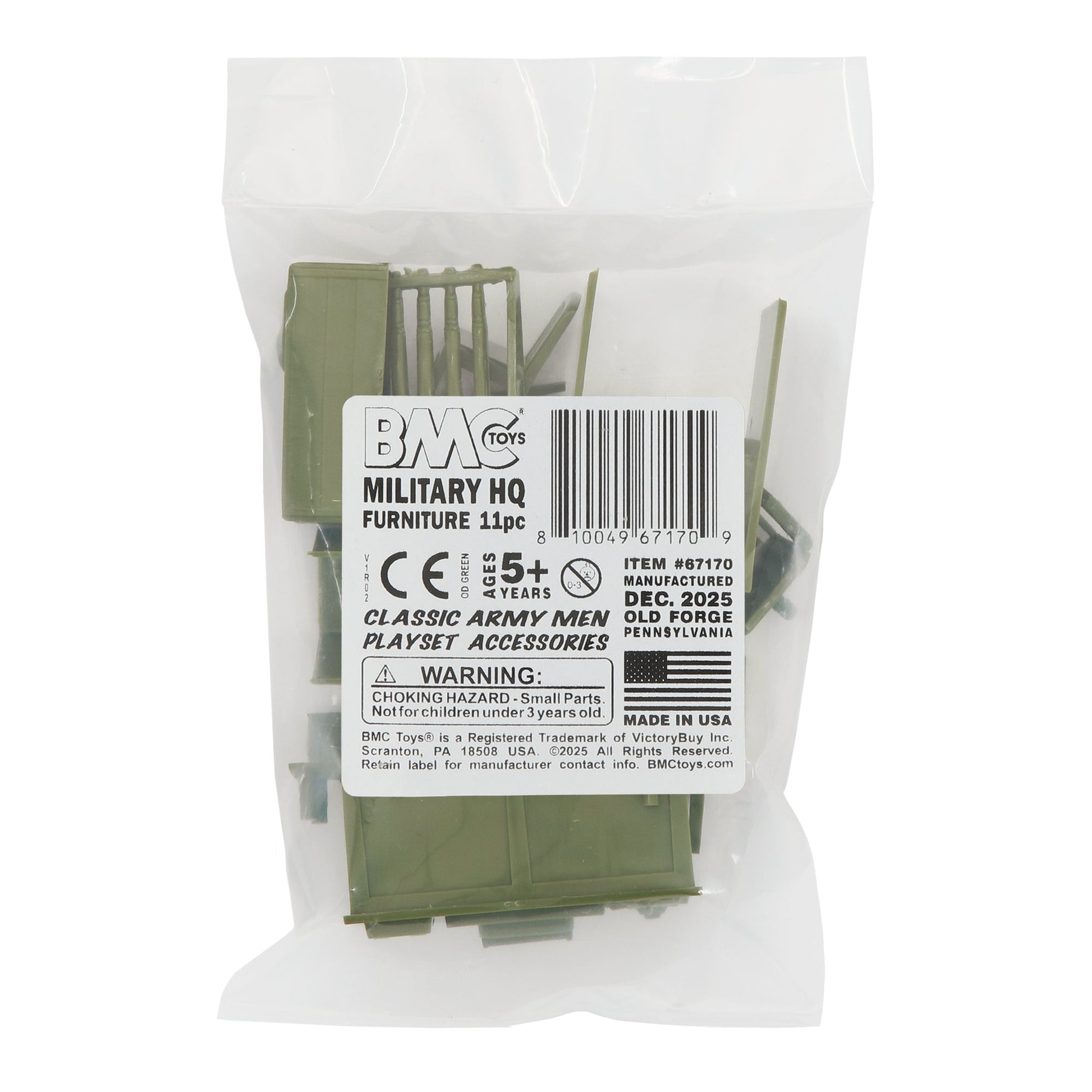 BMC Classic Marx Military Headquarters Army Office Furniture OD-Green Accessory Parts Pack Package