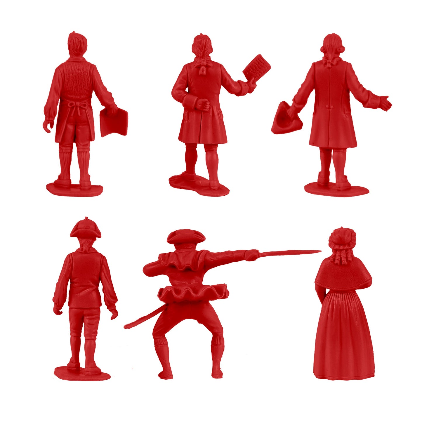 BMC Toys Classic Marx Paul Revere Figures Red color Close Up  Back View
