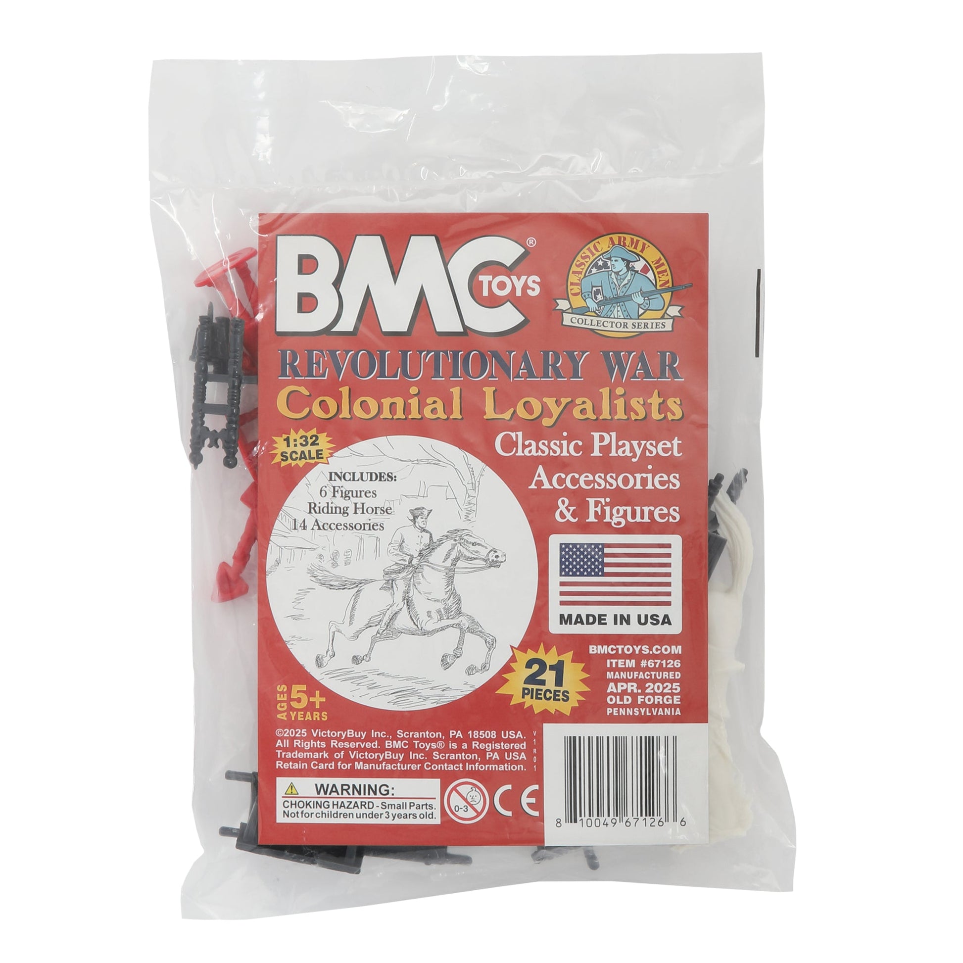 BMC Toys Classic Marx Colonial Characters Red Color Playset Package