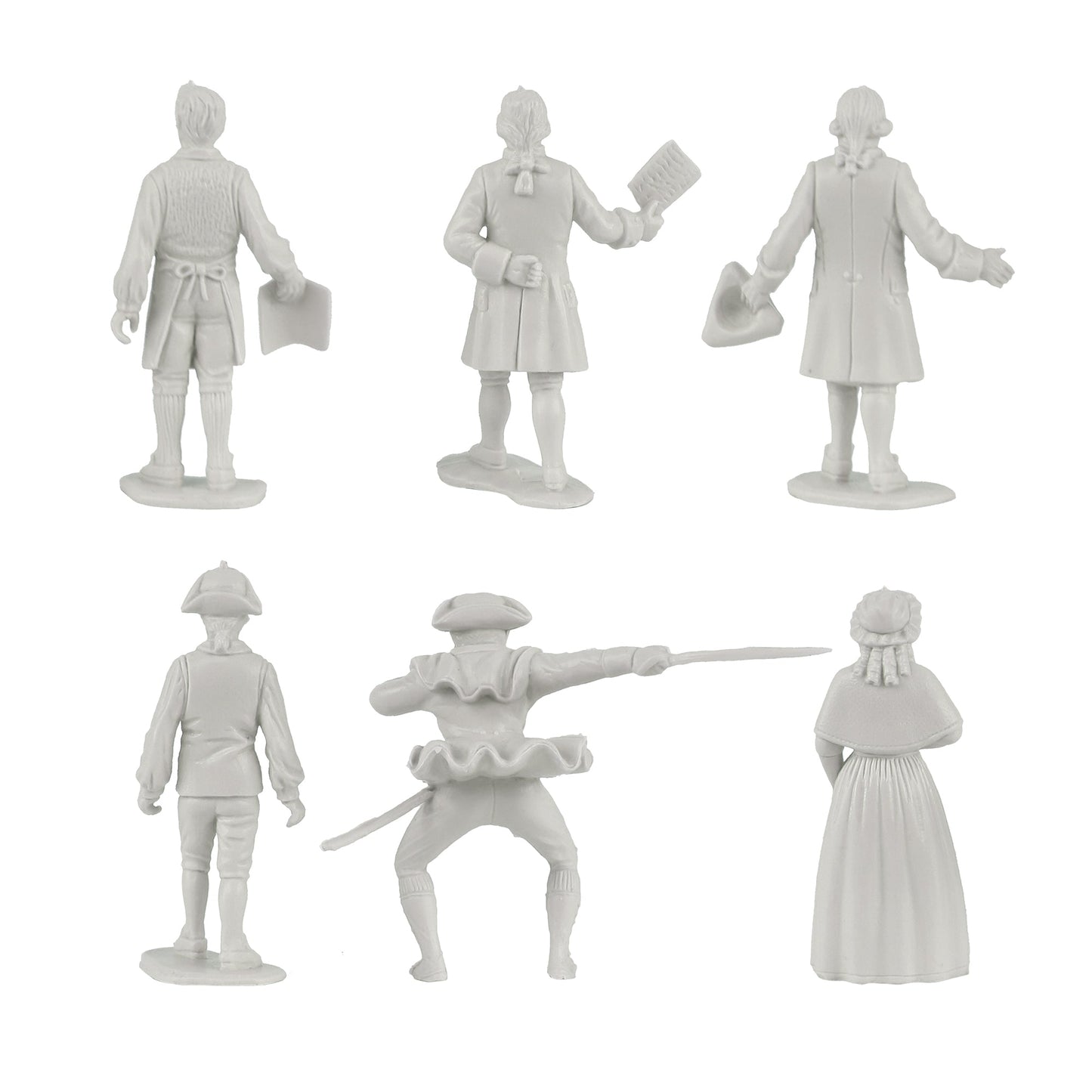 BMC Toys Classic Marx Paul Revere Figures Soft White color Close Up  Back View