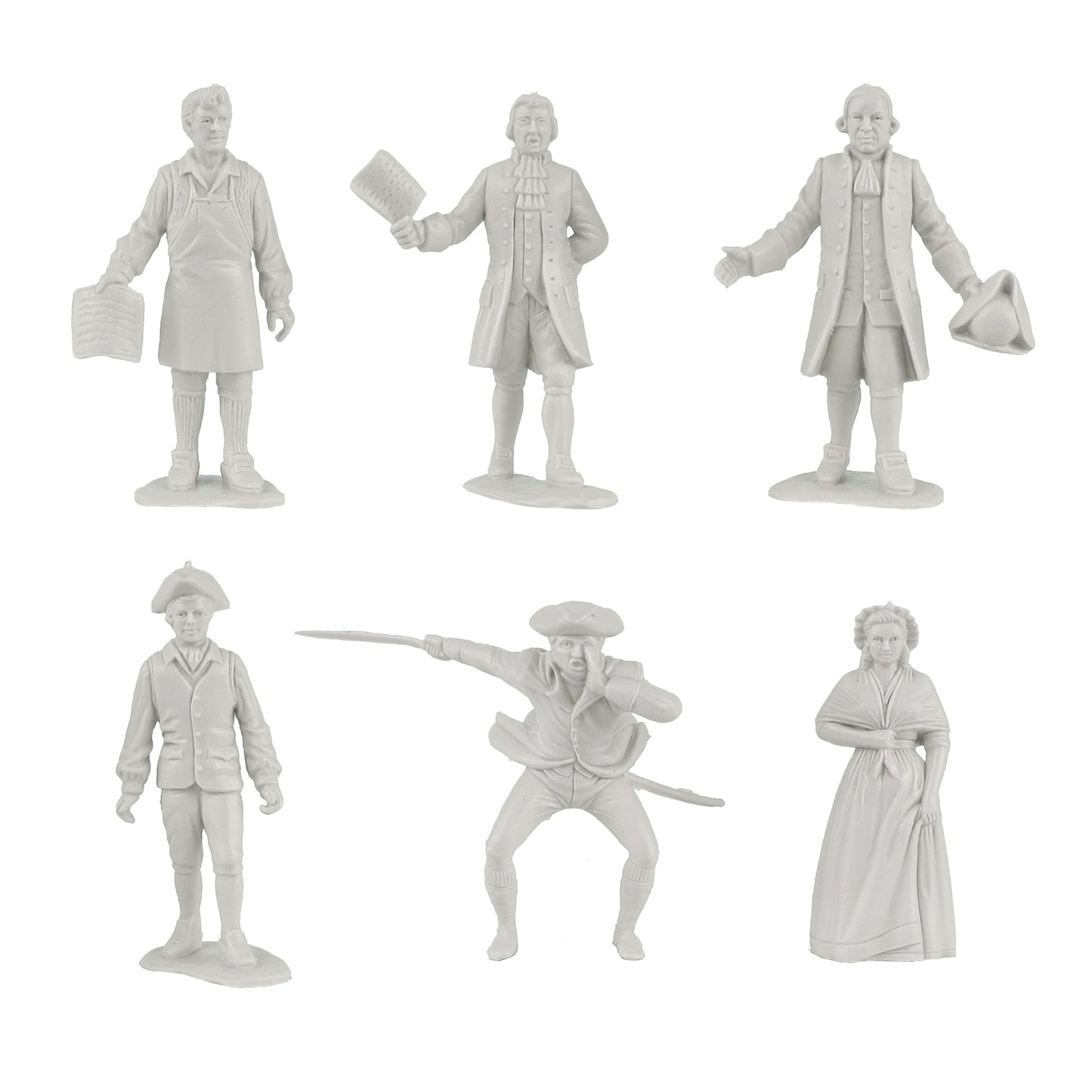 BMC Toys Classic Marx Paul Revere Figures Soft White color Close Up View