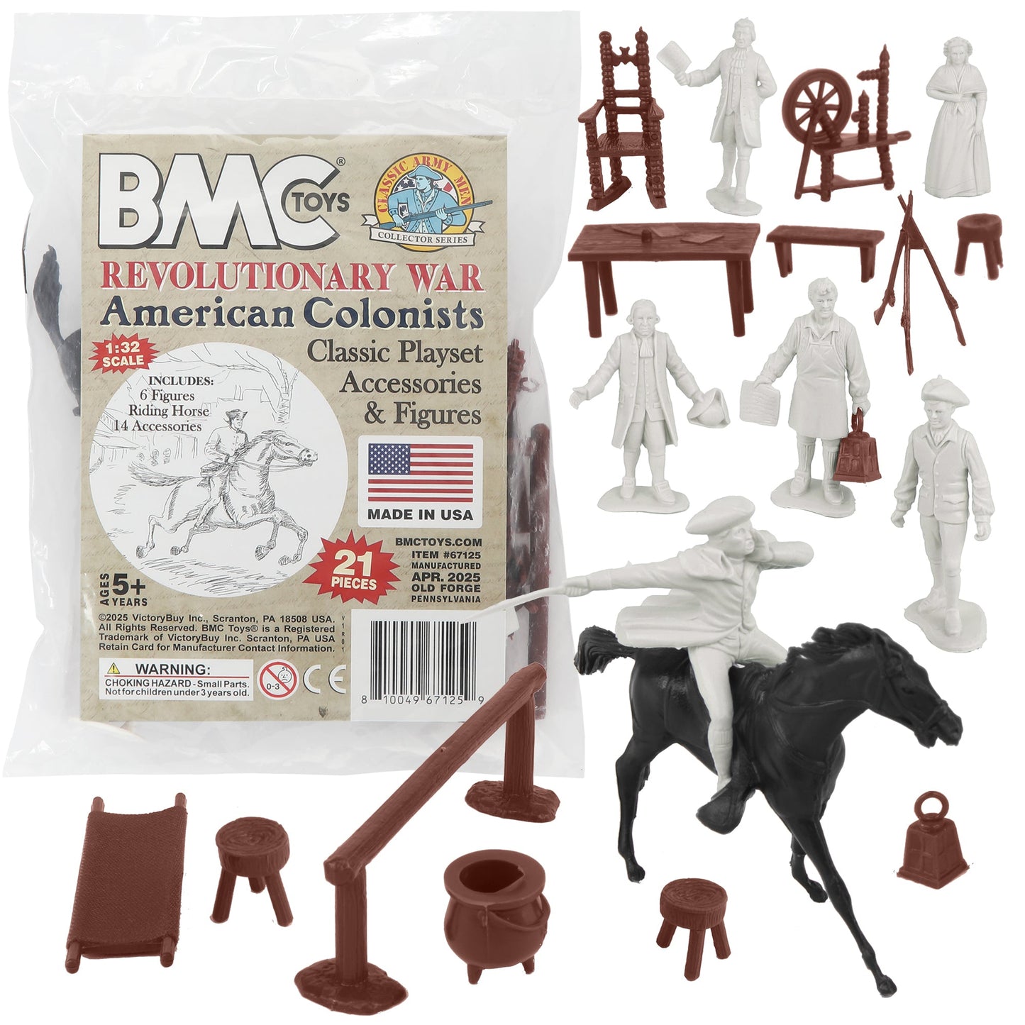 BMC Toys Classic Marx Colonial Characters Soft-White Color Playset Main Image