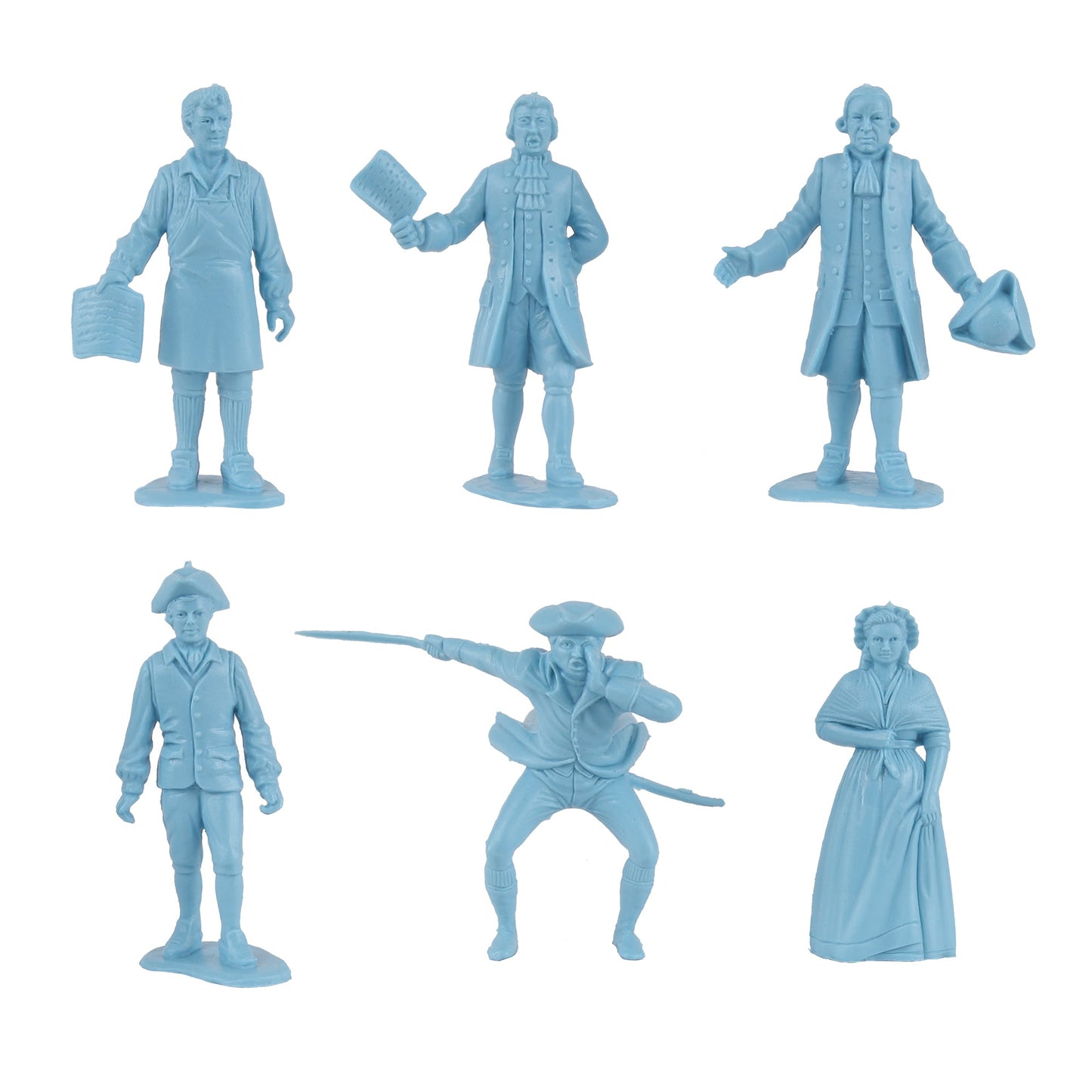 BMC Toys Classic Marx Paul Revere Figures Powder Blue color Close Up View