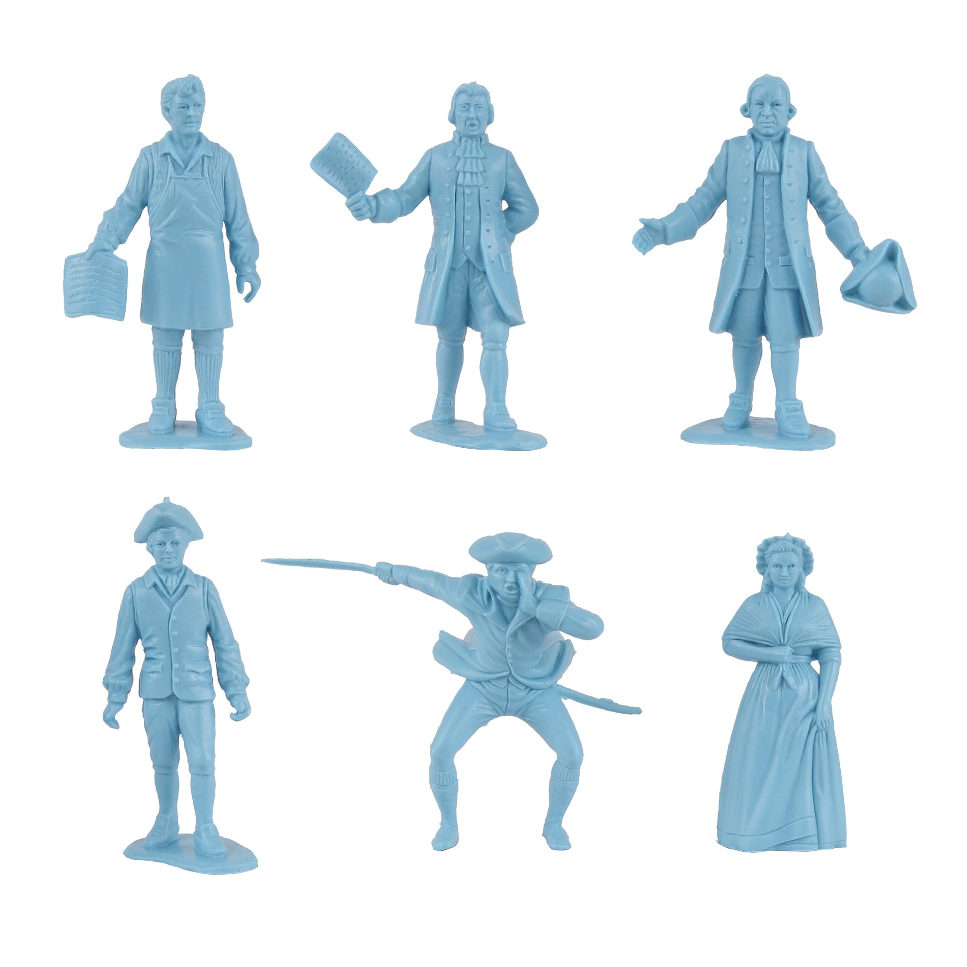 BMC Toys Classic Marx Paul Revere Figures Powder Blue color Close Up View