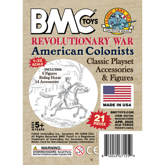 BMC Toys Classic Marx Colonial Characters Cream-White Color Playset Insert Art