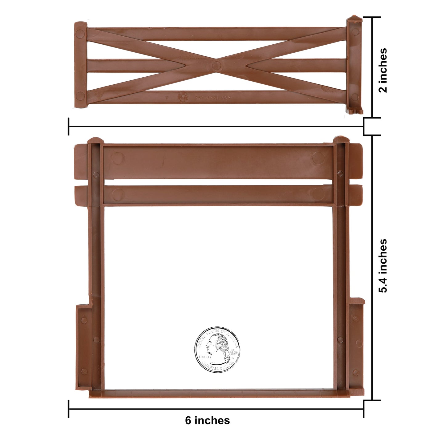 BMC Toys Classic Marx Fence Ranch Brown Color Scale Back