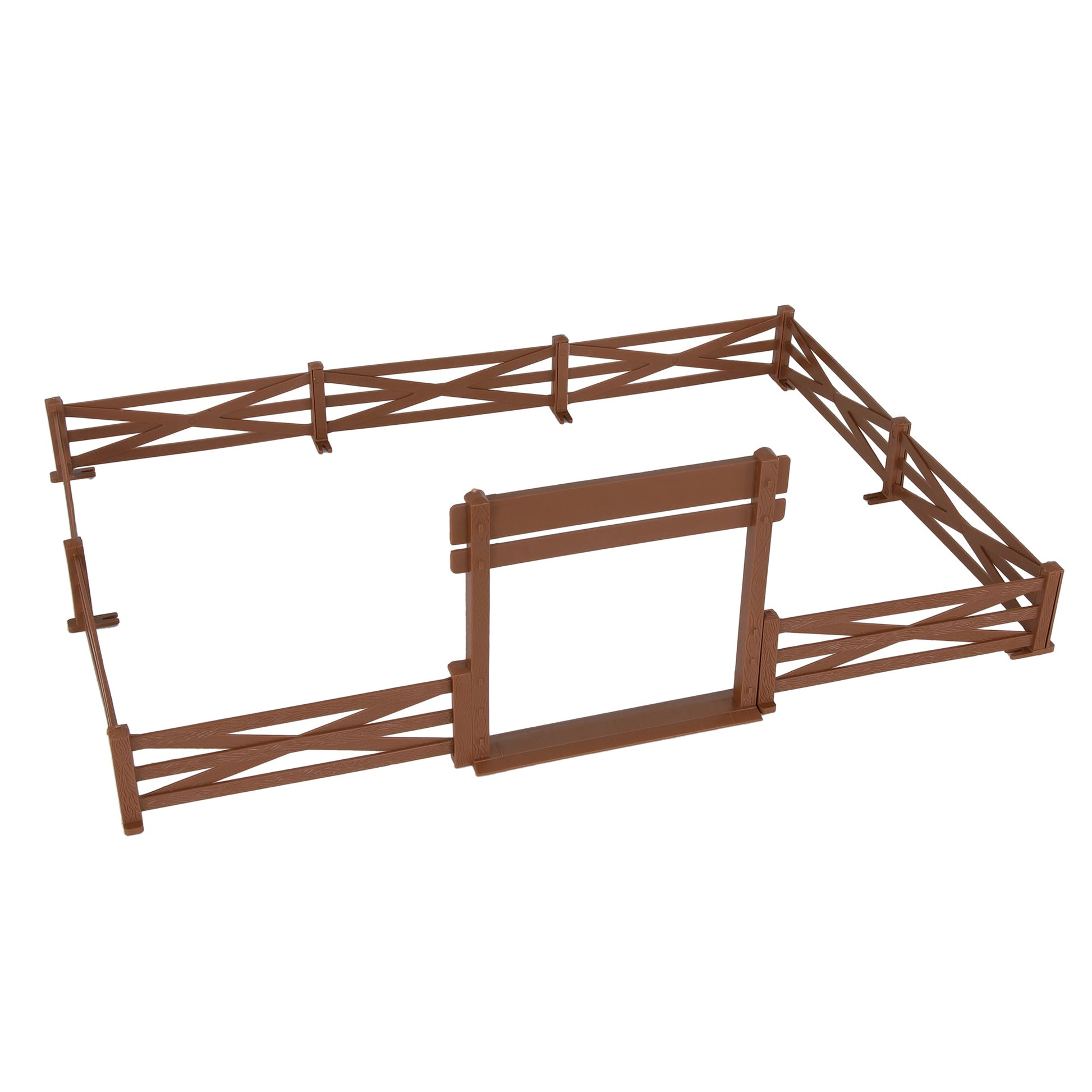 BMC Toys Classic Marx Fence Ranch Brown Vignette