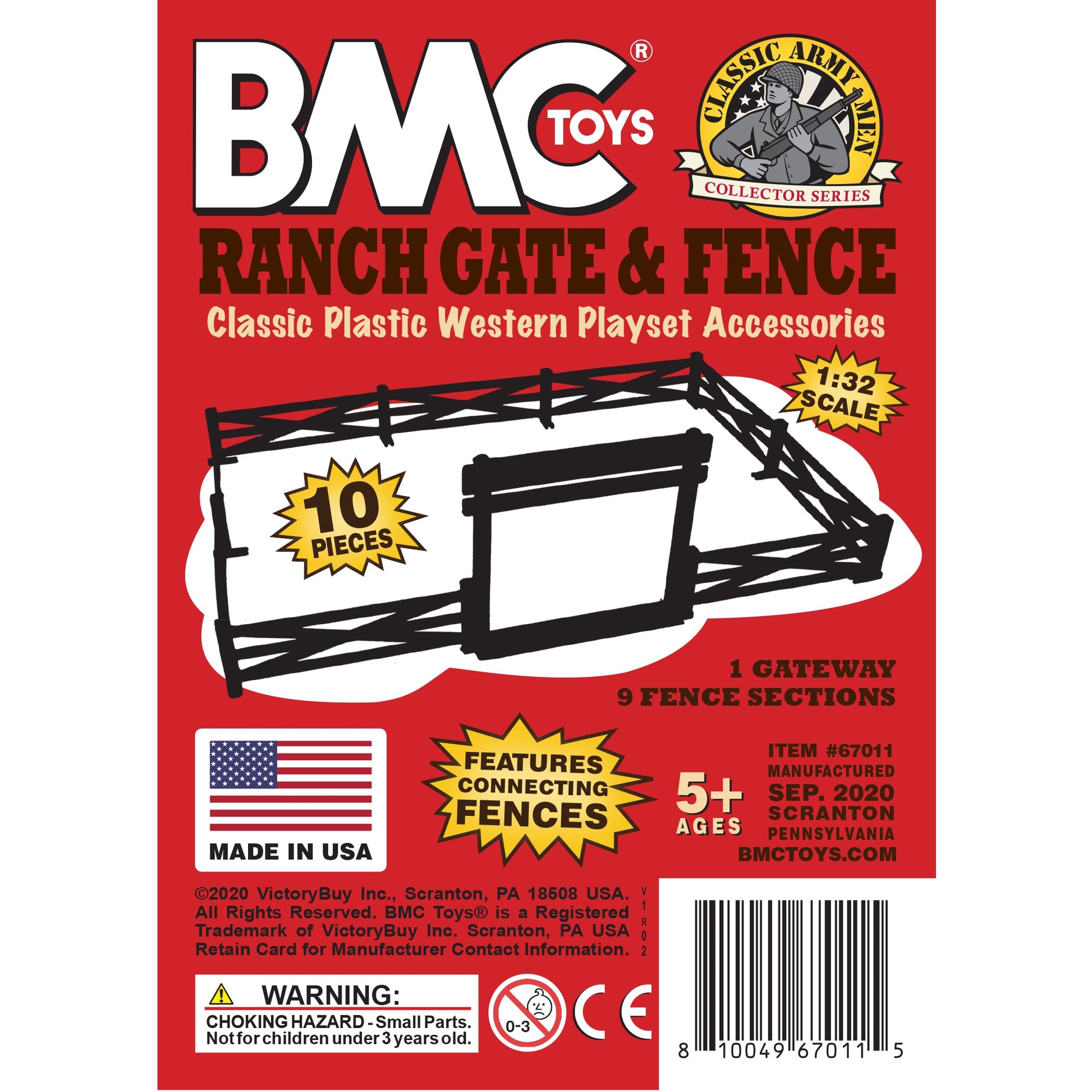 BMC Toys Classic Marx Fence Ranch White Color Insert Art Card