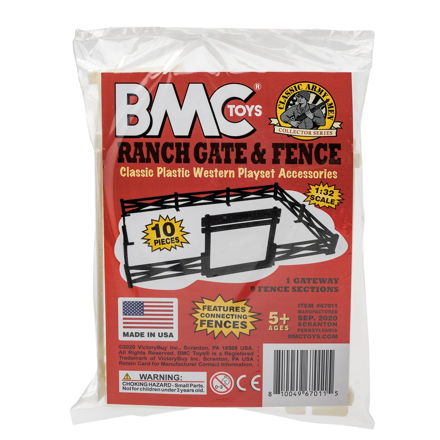 BMC Toys Classic Marx Fence Ranch White Color Package