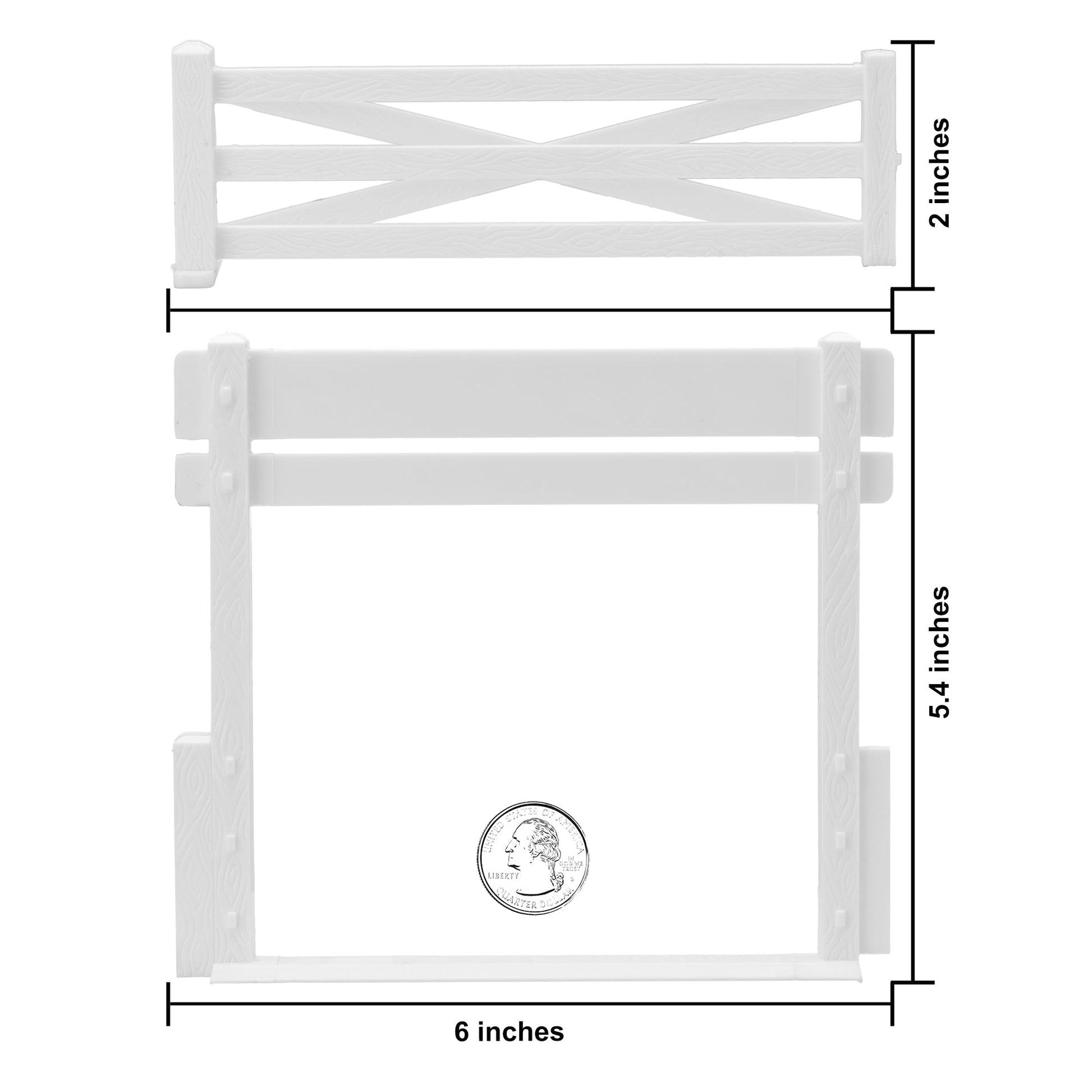 BMC Toys Classic Marx Fence Ranch White Color Scale