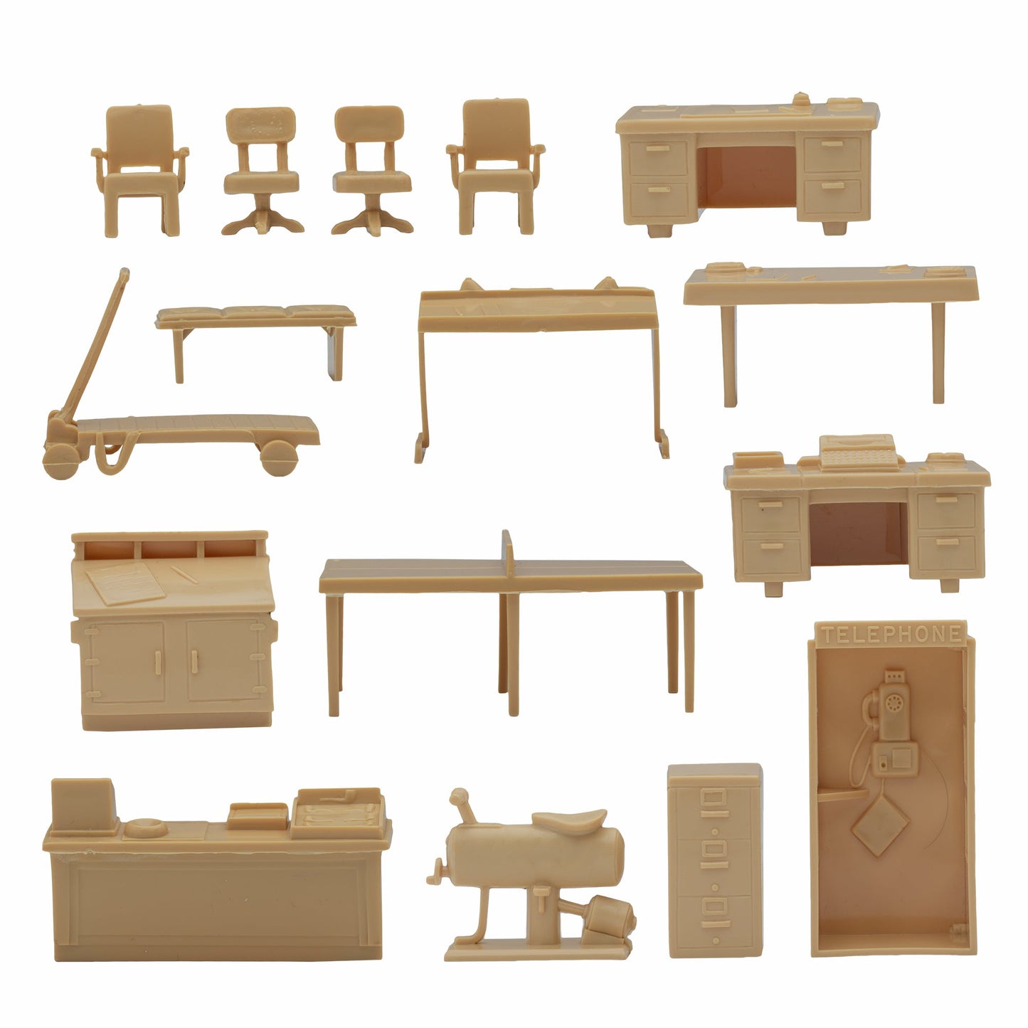 BMC Toys Classic Marx Furniture Modern Skyscraper Tan Color