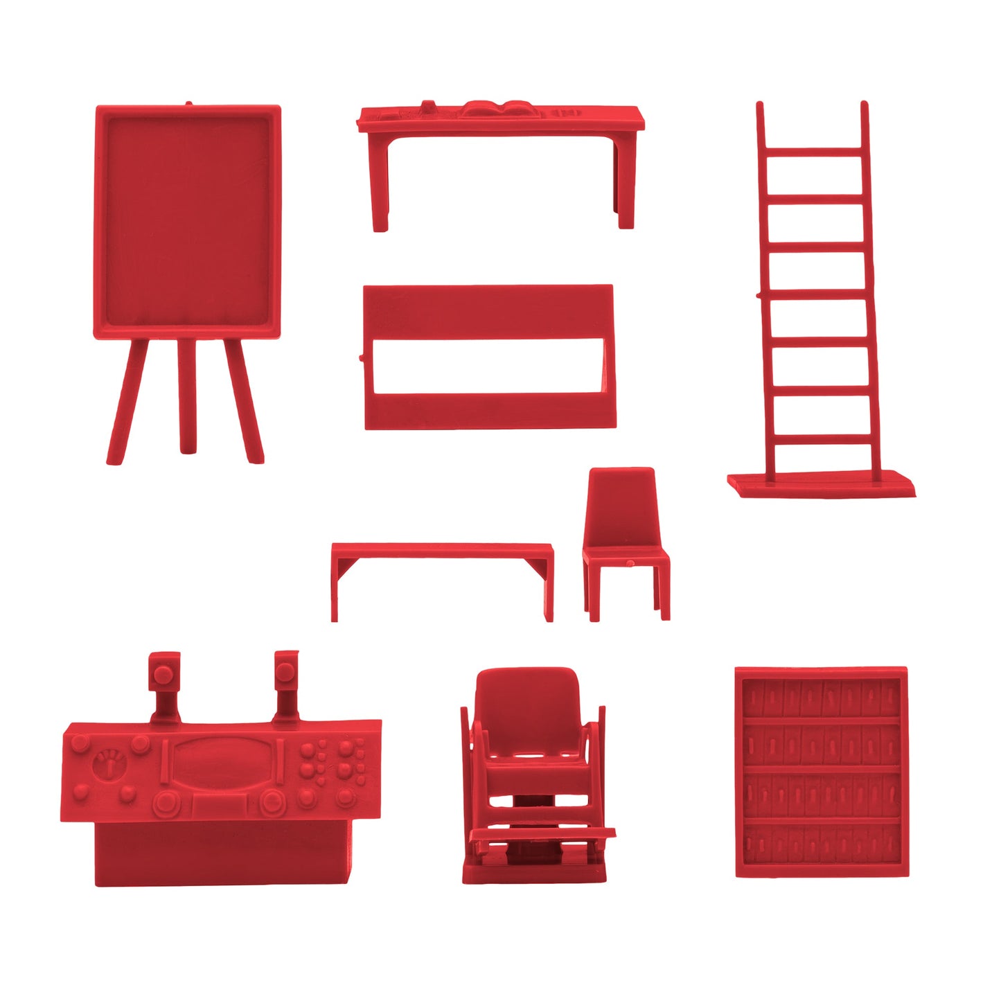 BMC Toys Classic Marx Furniture Modern Space Academy Red Color