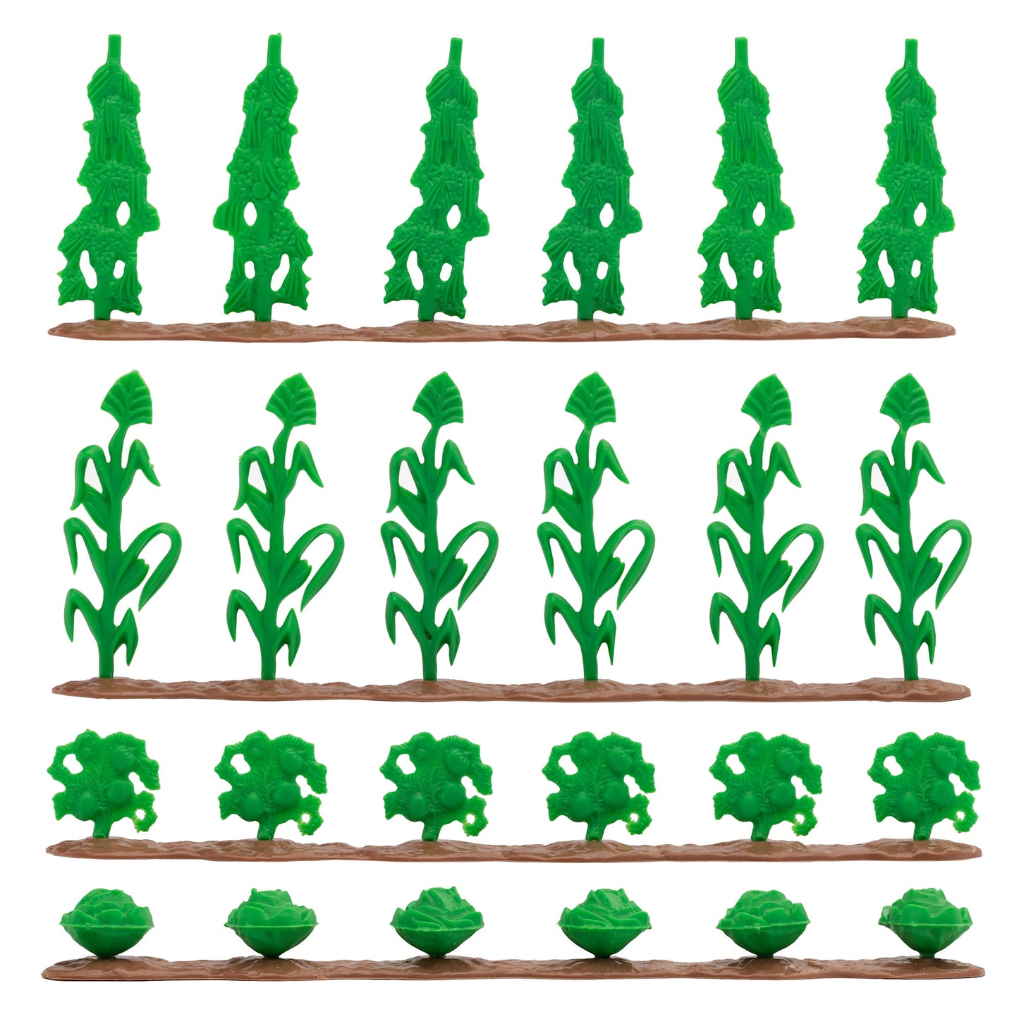 BMC Classic Marx Farm Field Corn and Vegetable Crop Rows Close Up