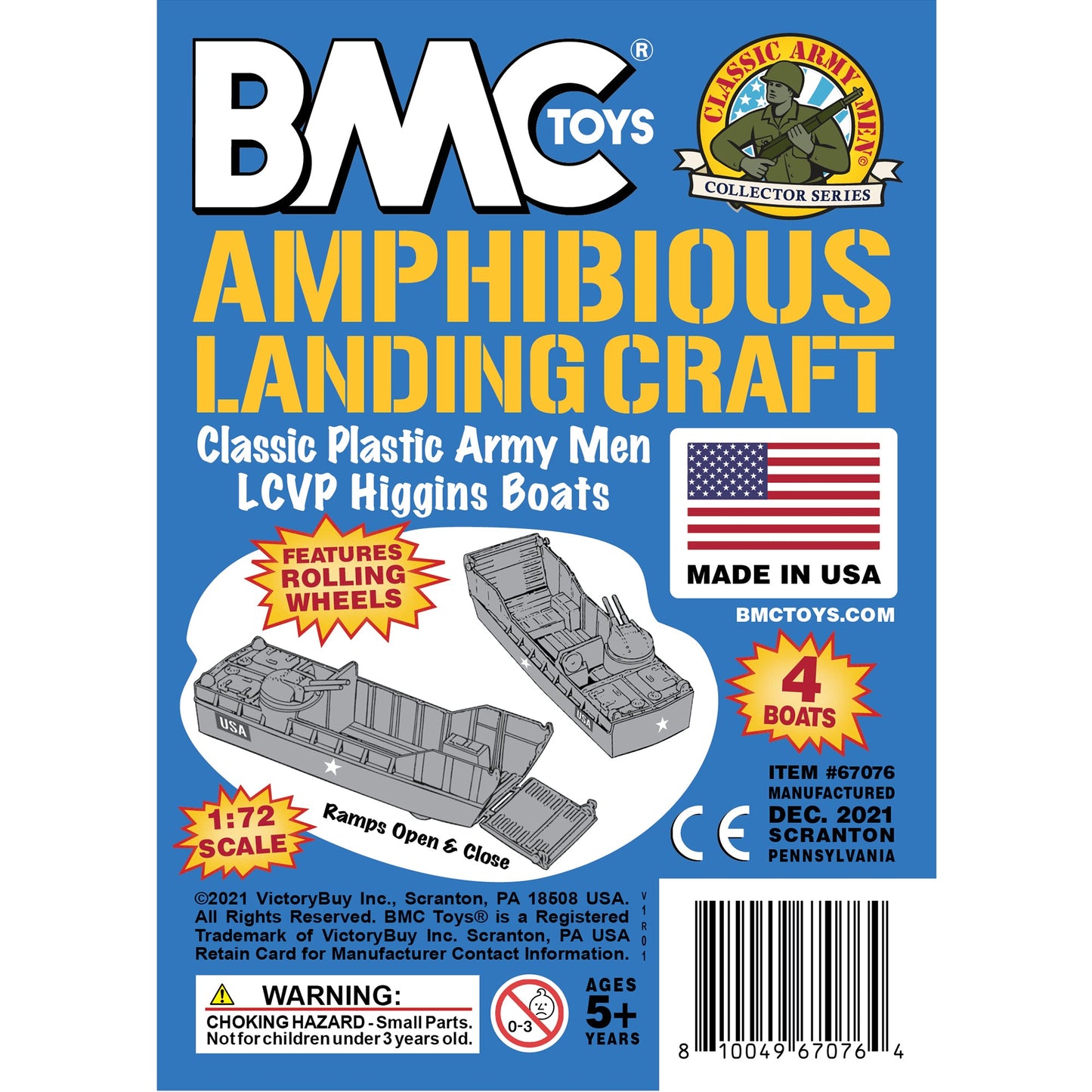 BMC Toys Classic Marx Landing Craft Blue Insert Art Card