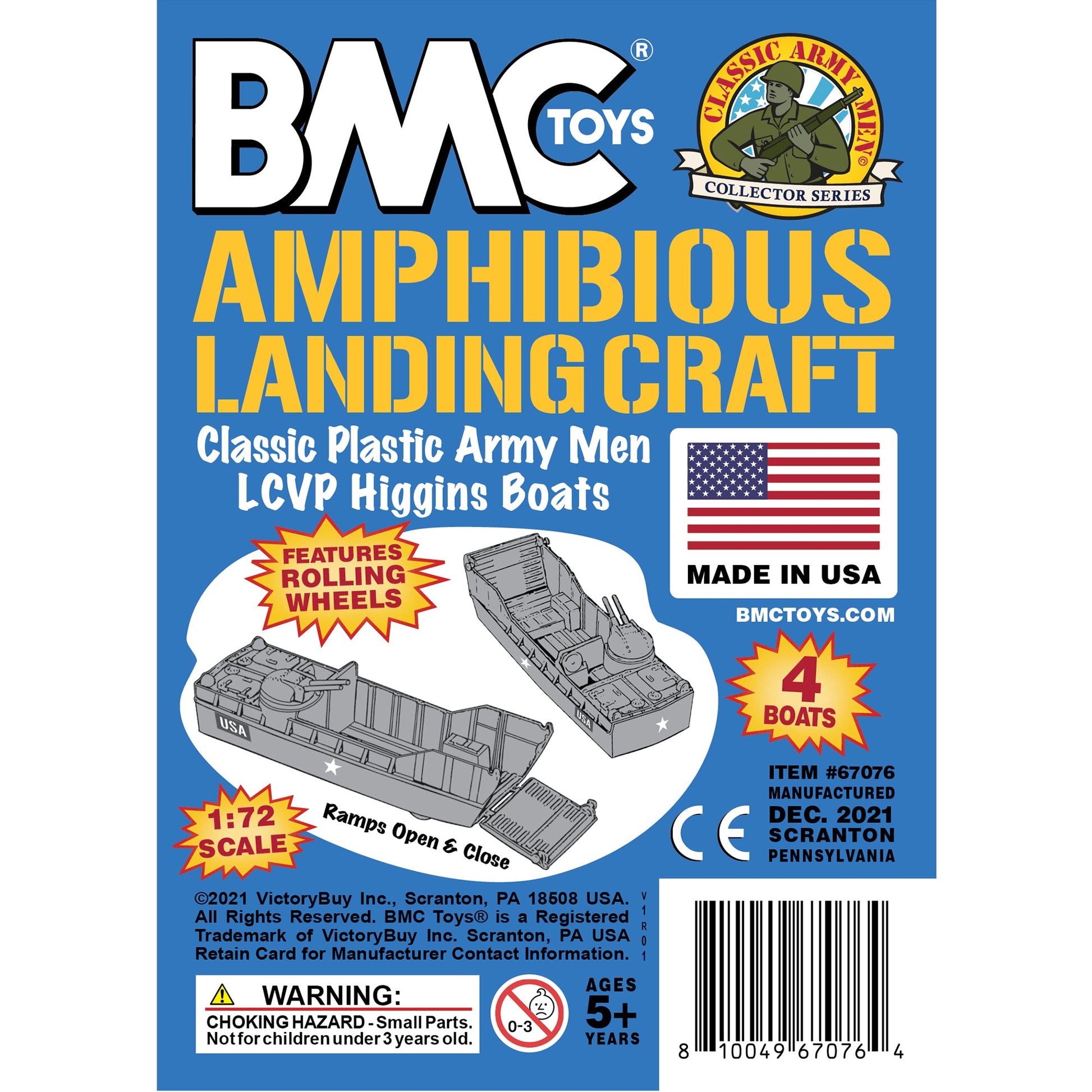 BMC Toys Classic Marx Landing Craft Blue Insert Art Card