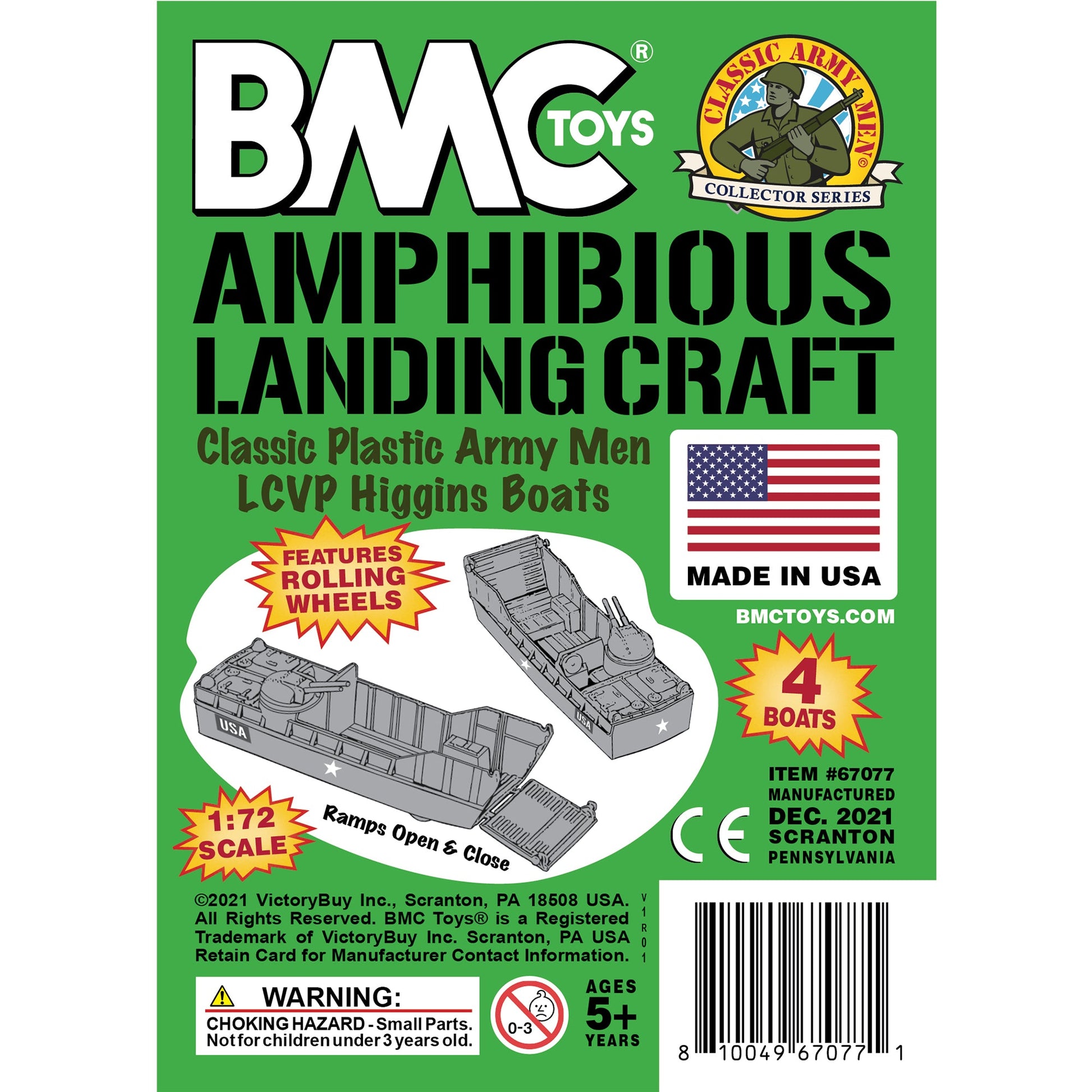 BMC Toys Classic Marx Landing Craft Green Insert Art Card