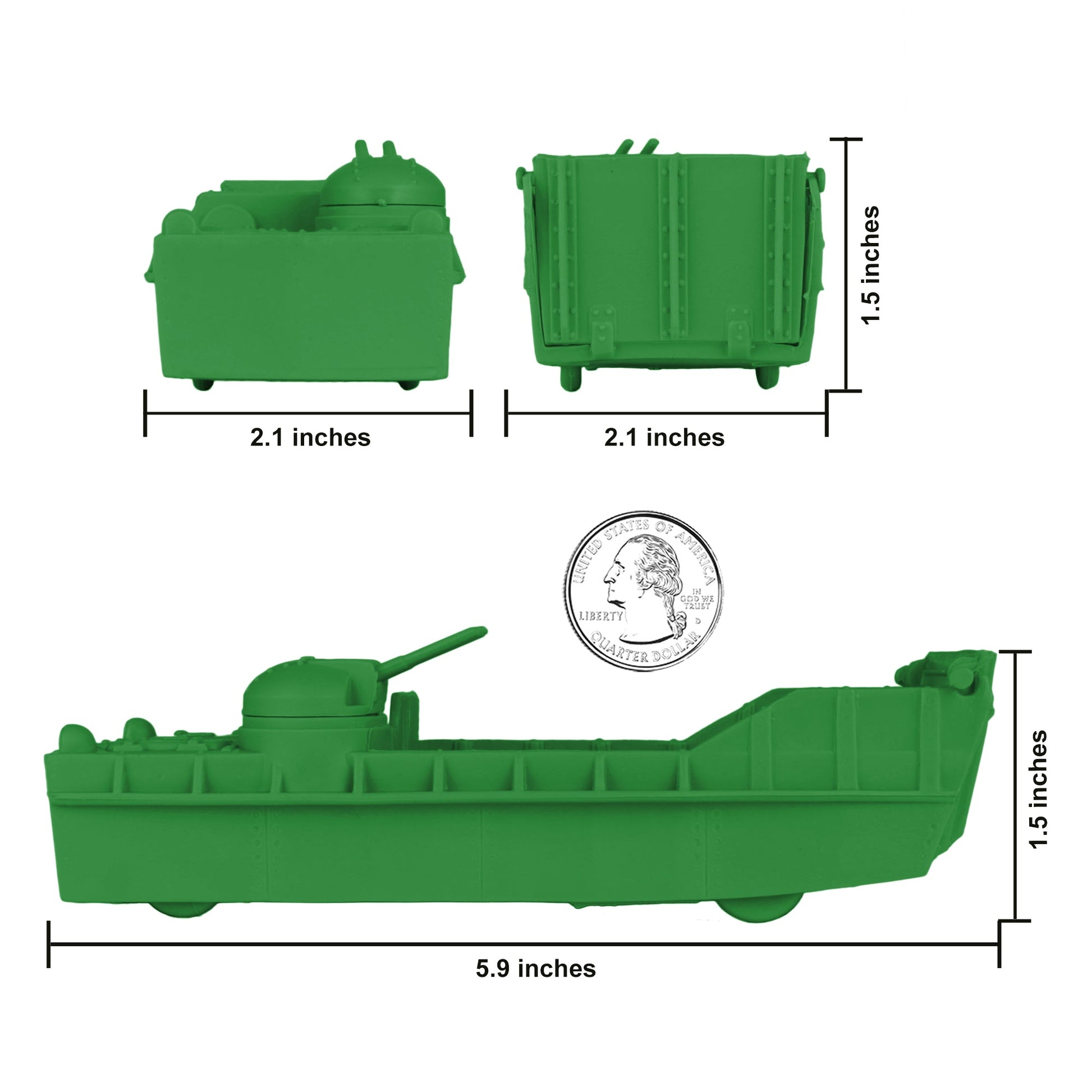 BMC Toys Classic Marx Landing Craft Green Scale