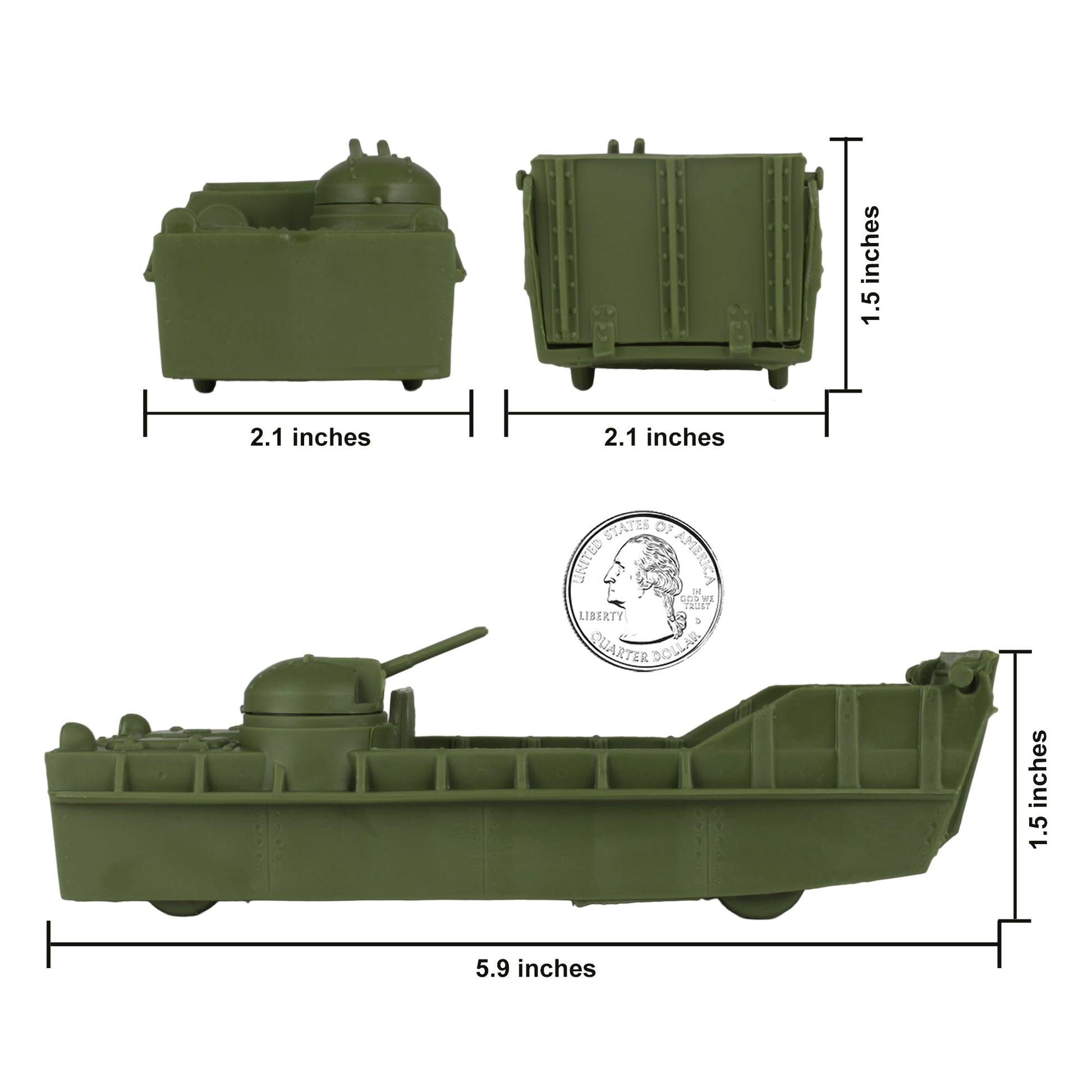 BMC Toys Classic Marx Landing Craft OD Green Scale