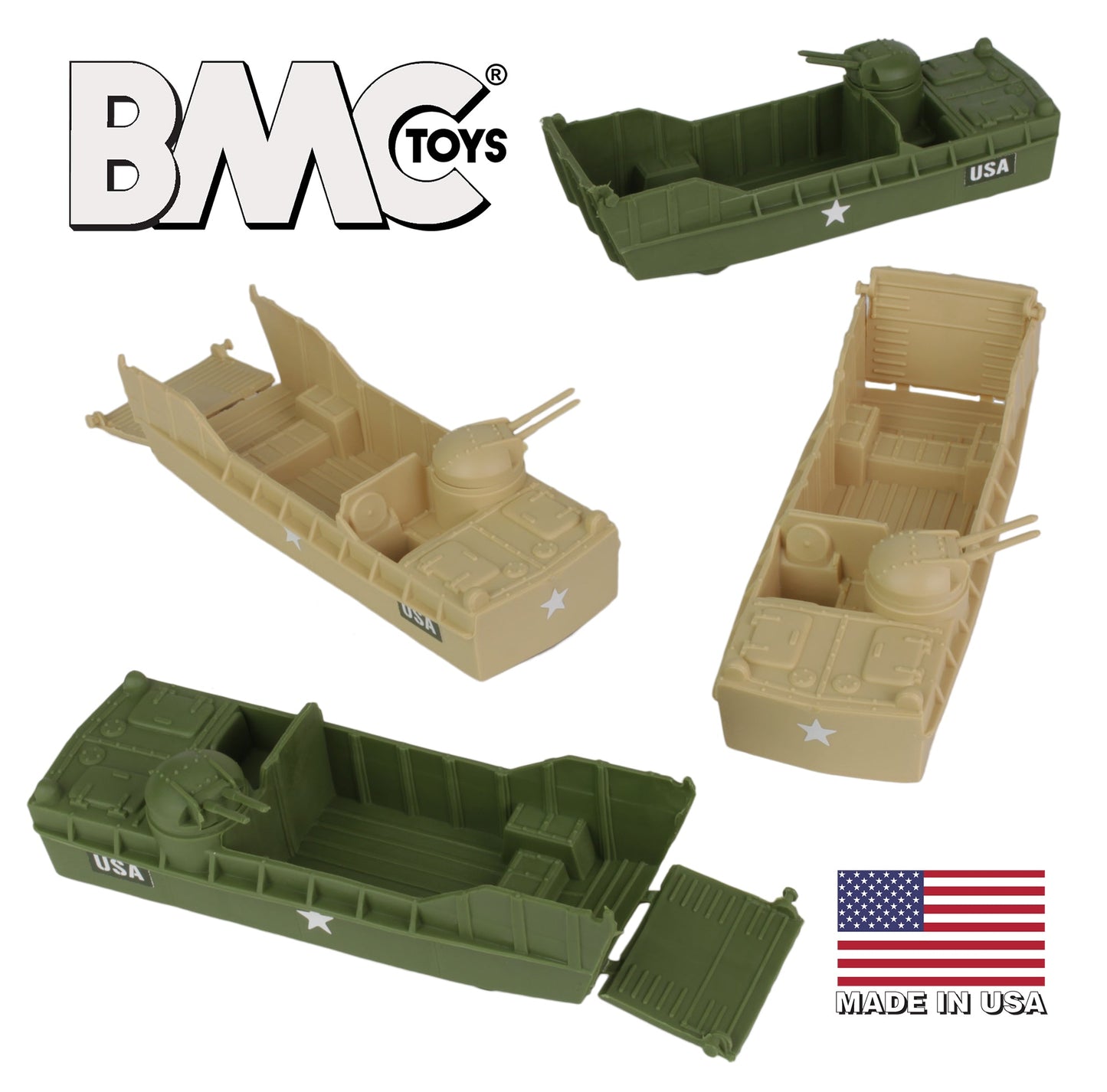 BMC Toys Classic Marx Landing Craft Tan OD Green Main