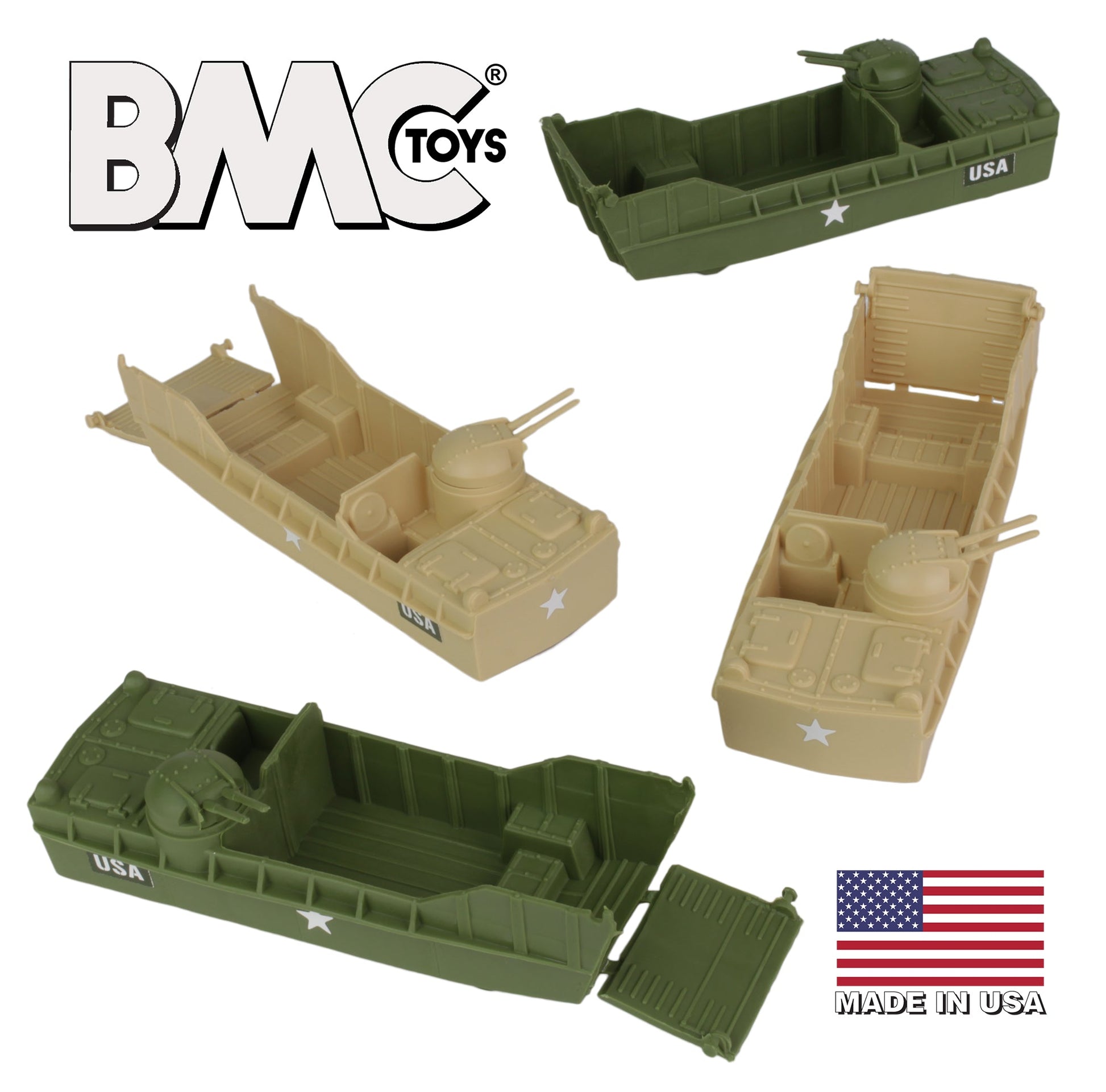 BMC Toys Classic Marx Landing Craft Tan OD Green Main
