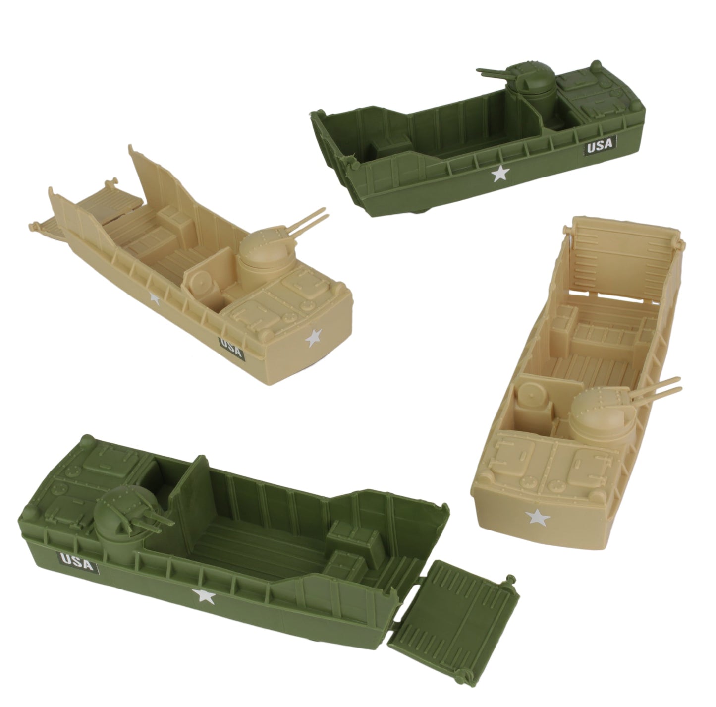 BMC Toys Classic Marx Landing Craft Tan OD Green Vignette