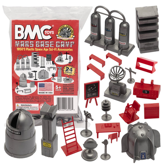 BMC Toys Classic Marx Mars Base Camp Silver Gray and Red colors Main Image