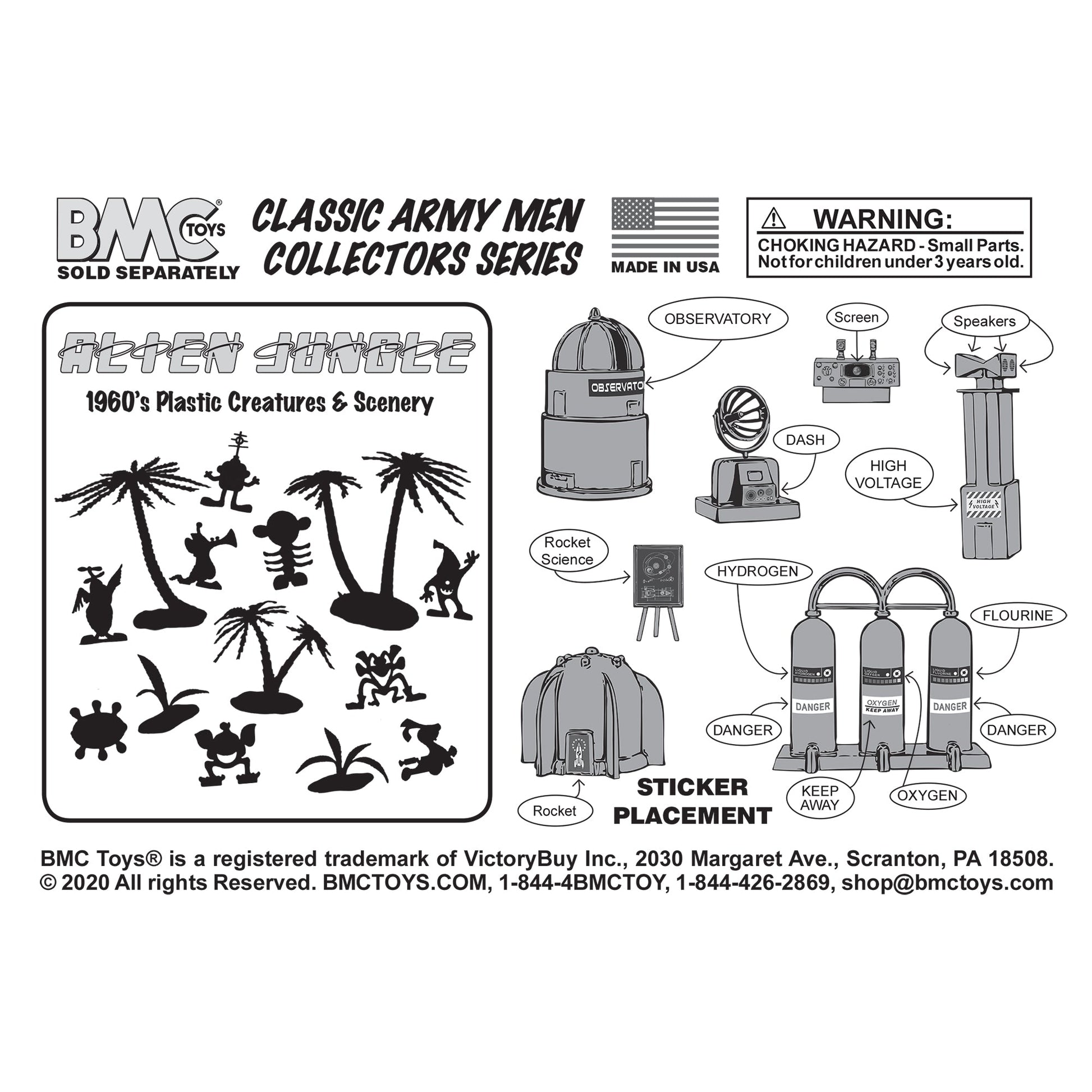 BMC Toys Classic Louis Marx and Co Mad Scientist Lab Accessories Sticker Instructions