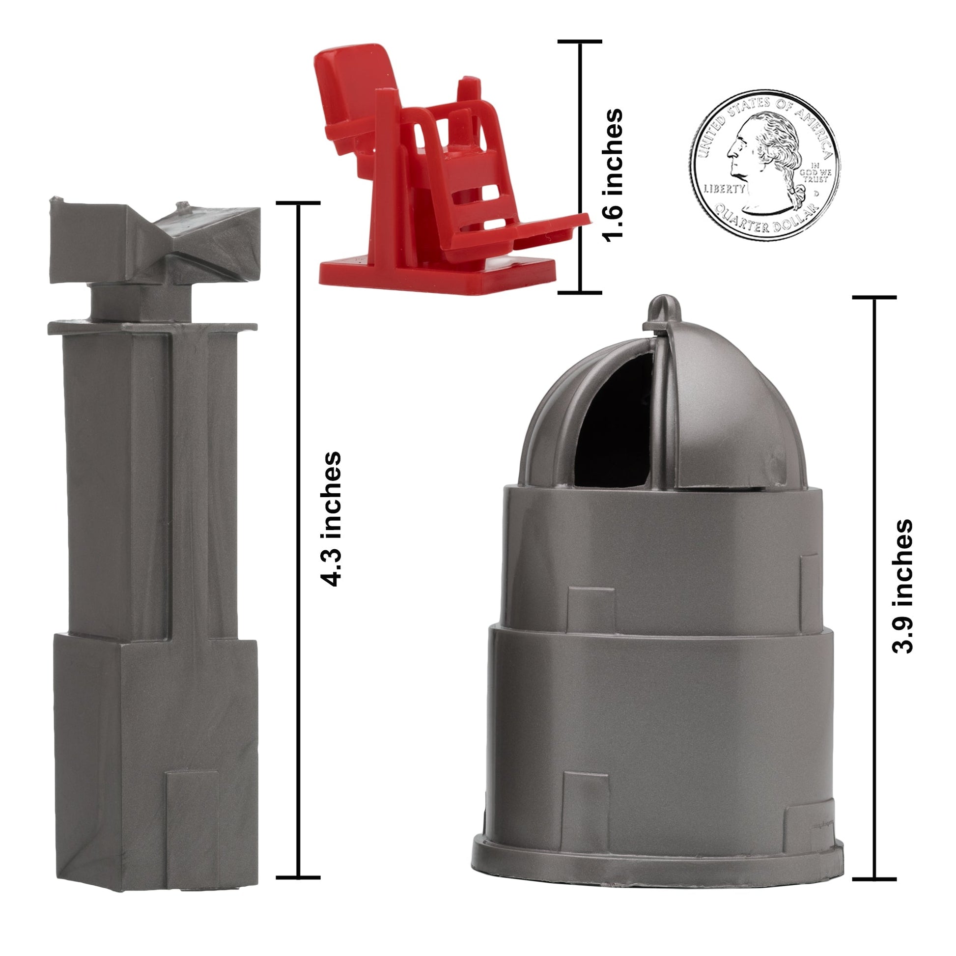 BMC Toys Classic Marx Mars Base Camp Silver Gray and Red colors Scale