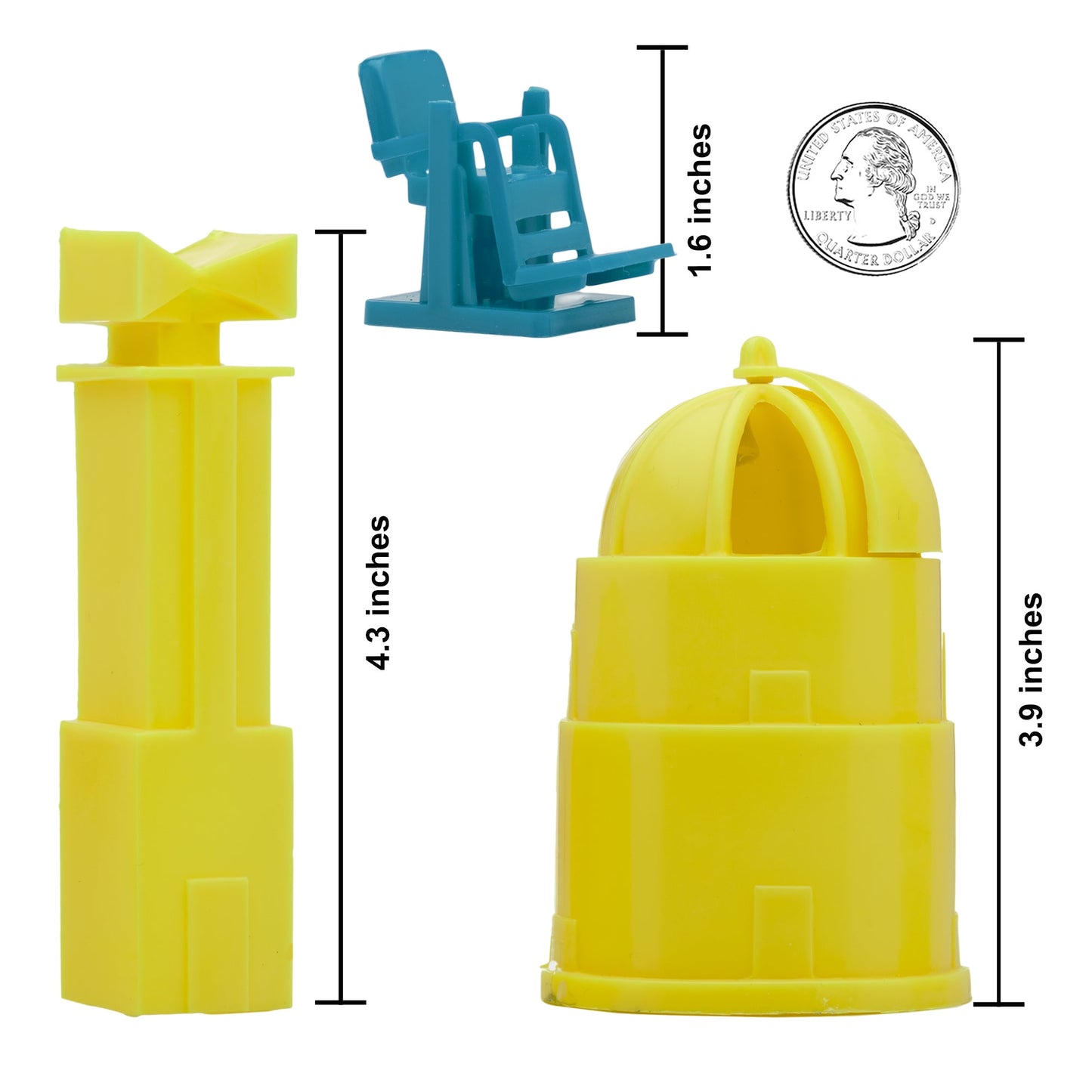 BMC Toys Classic Marx Mars Base Camp Yellow and Teal Blue colors Scale