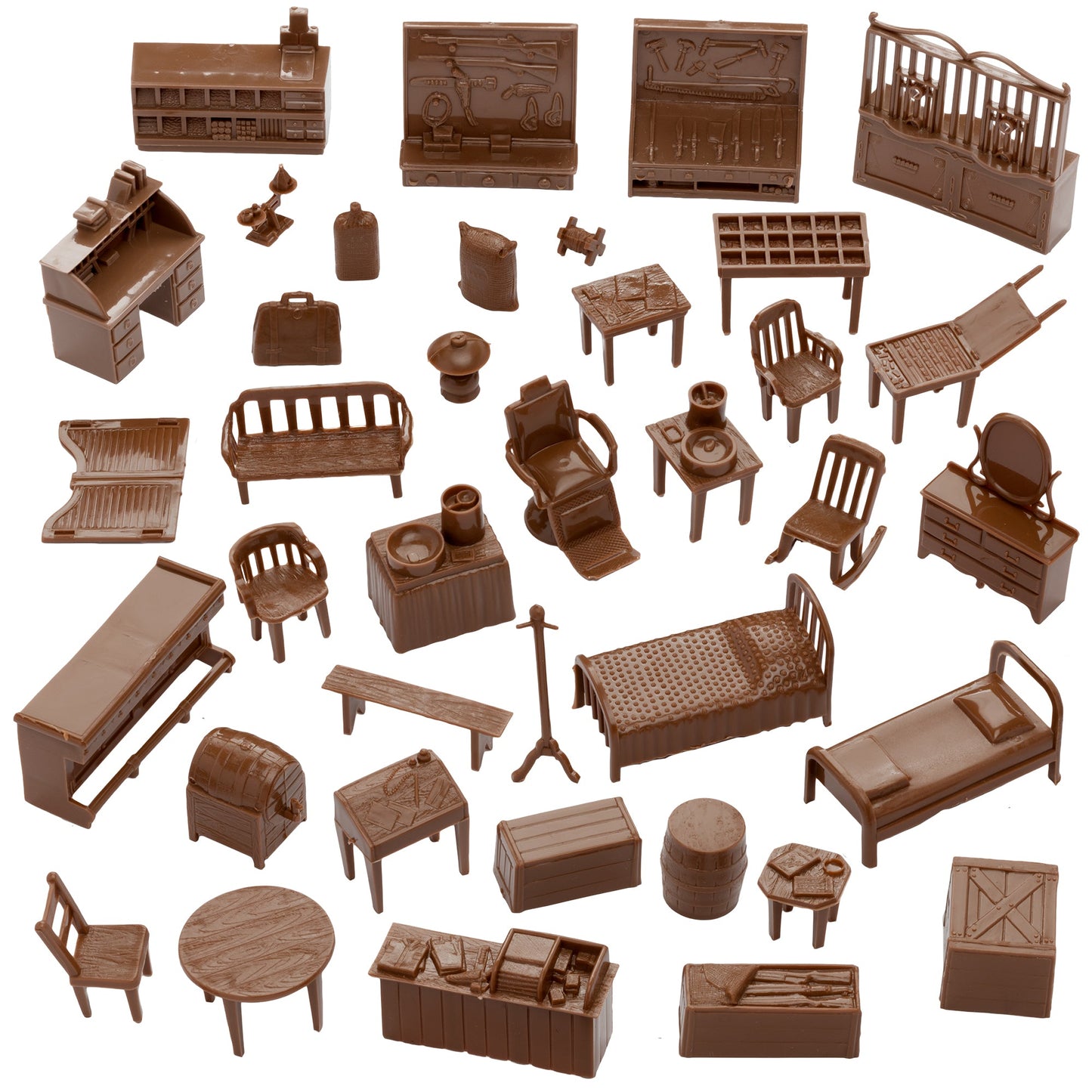 BMC Toys Classic Marx Old West Town Furniture Vignette