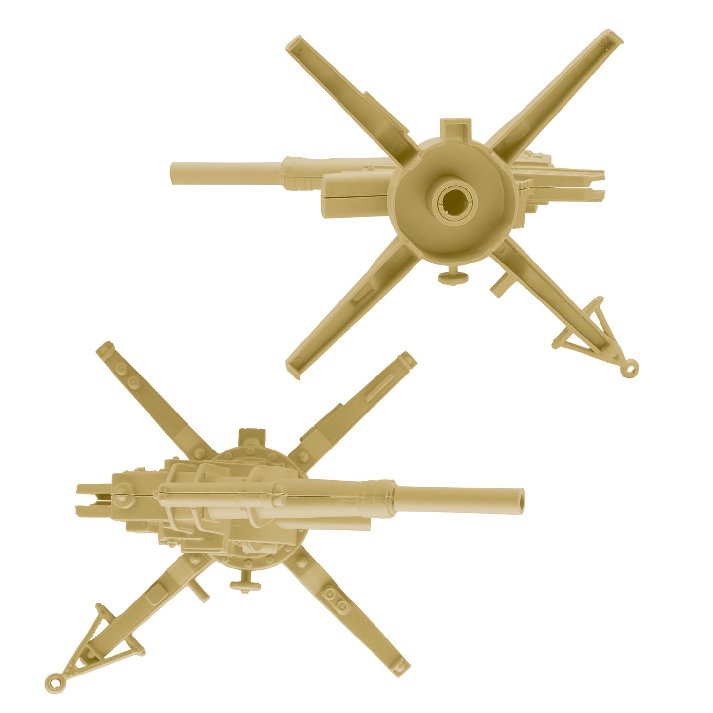 BMC Toys Classic Marx WW2 German Artillery Tan Top Bottom