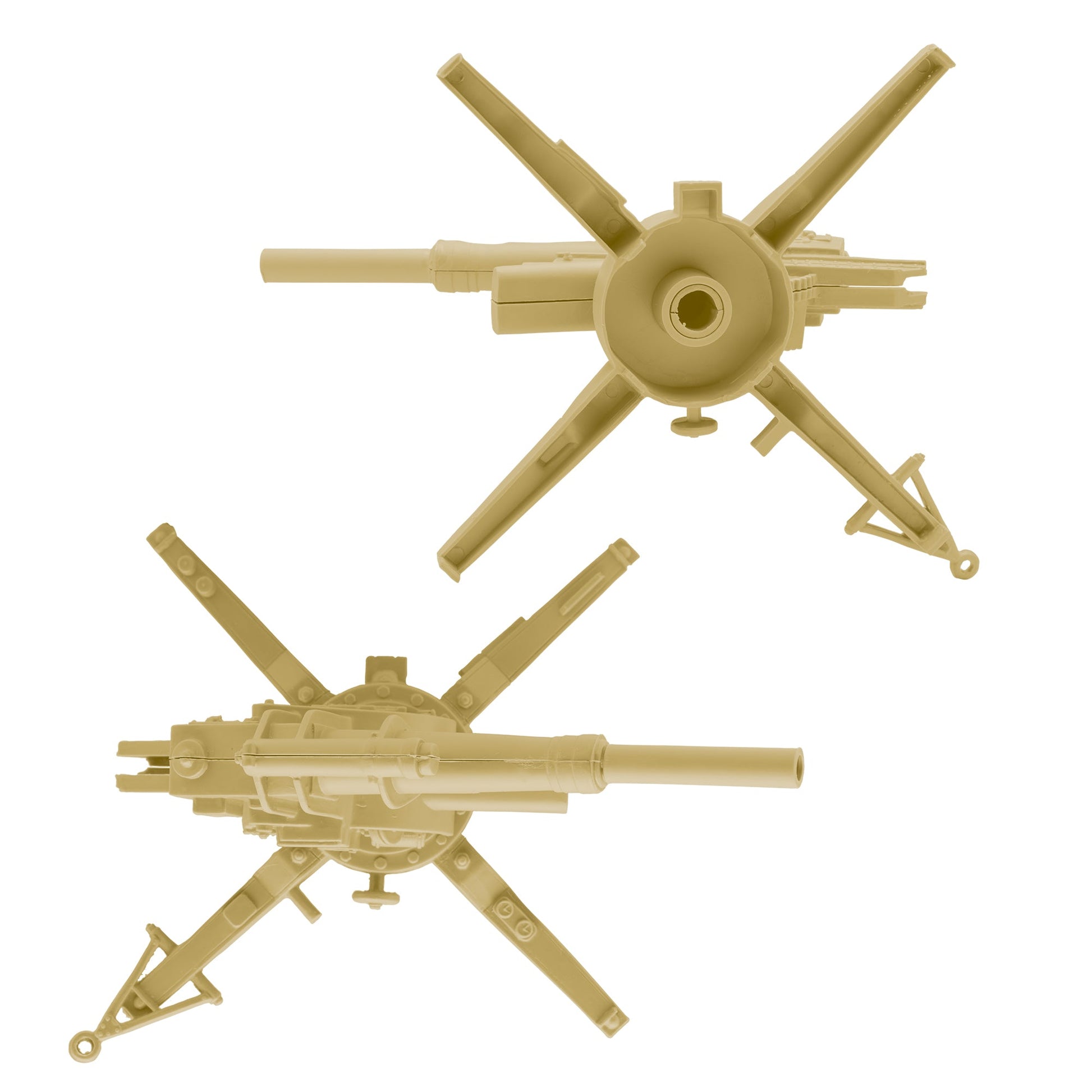 BMC Toys Classic Marx WW2 German Artillery Tan Top Bottom
