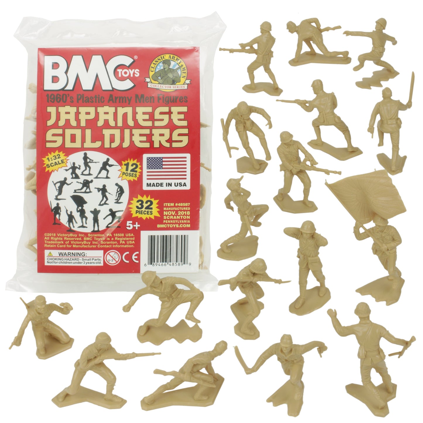 BMC Toys Classic Marx WW2 Japanese Tan Scale