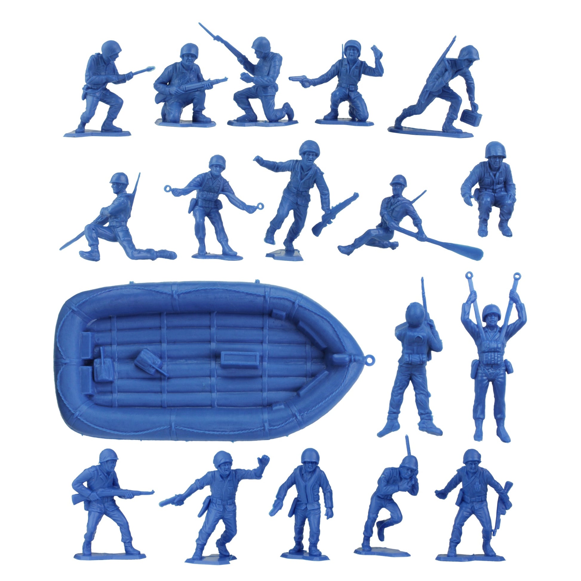 BMC Toys Classic Marx WW2 Soldiers Blue Close Up