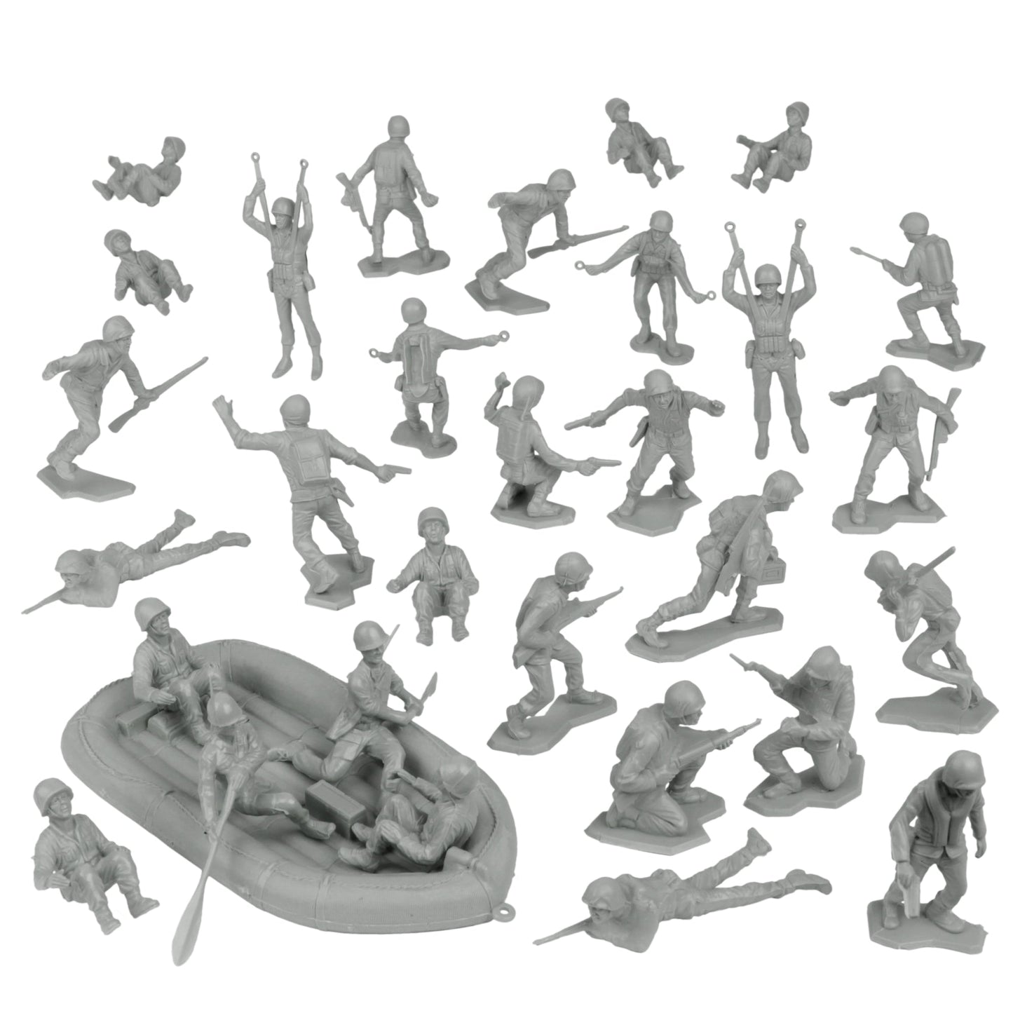 BMC Toys Classic Marx WW2 Soldiers Gray Vignette