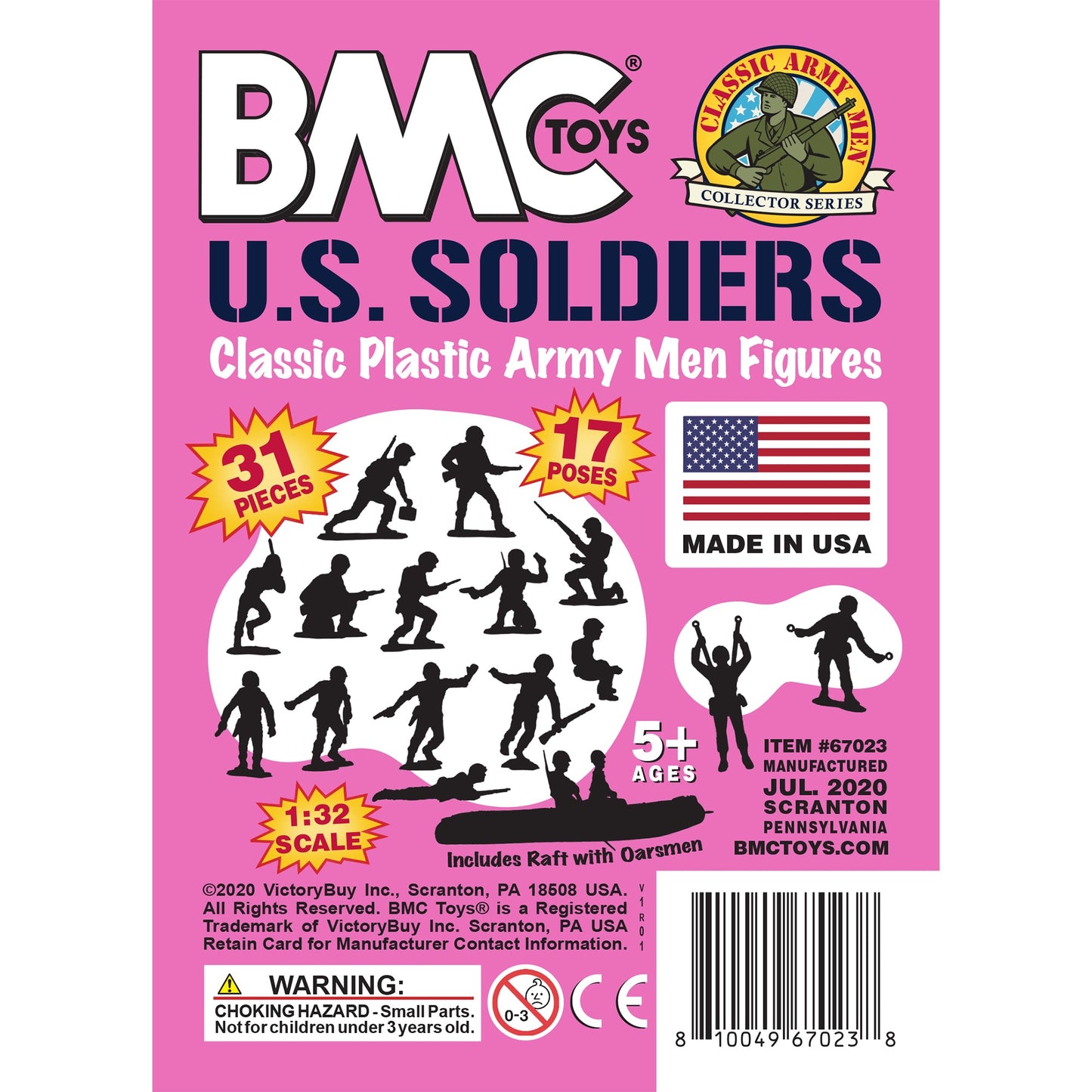 BMC Toys Classic Marx WW2 Soldiers Pink Insert Art