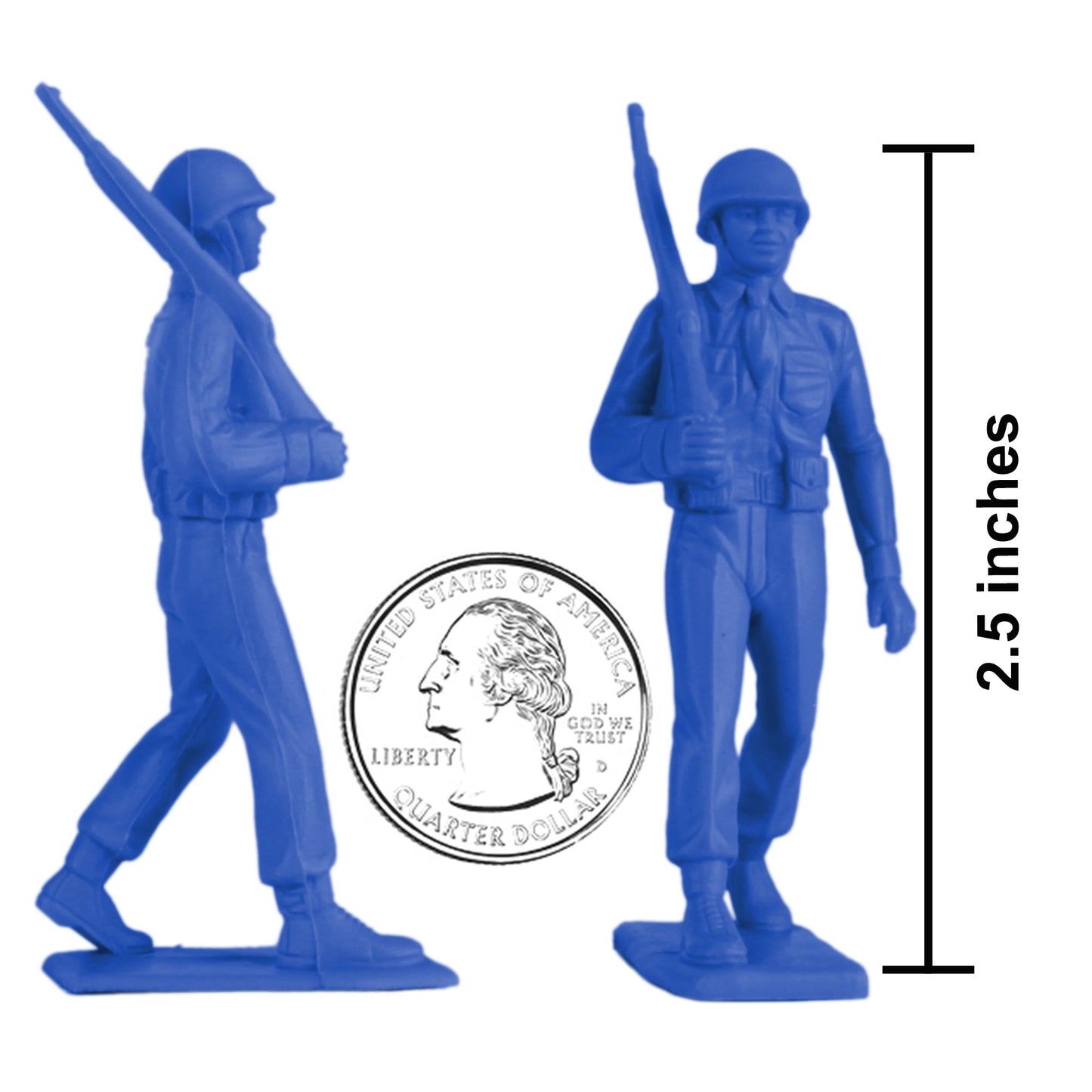 BMC Toys Classic Marx WW2 Us Marching Blue Scale