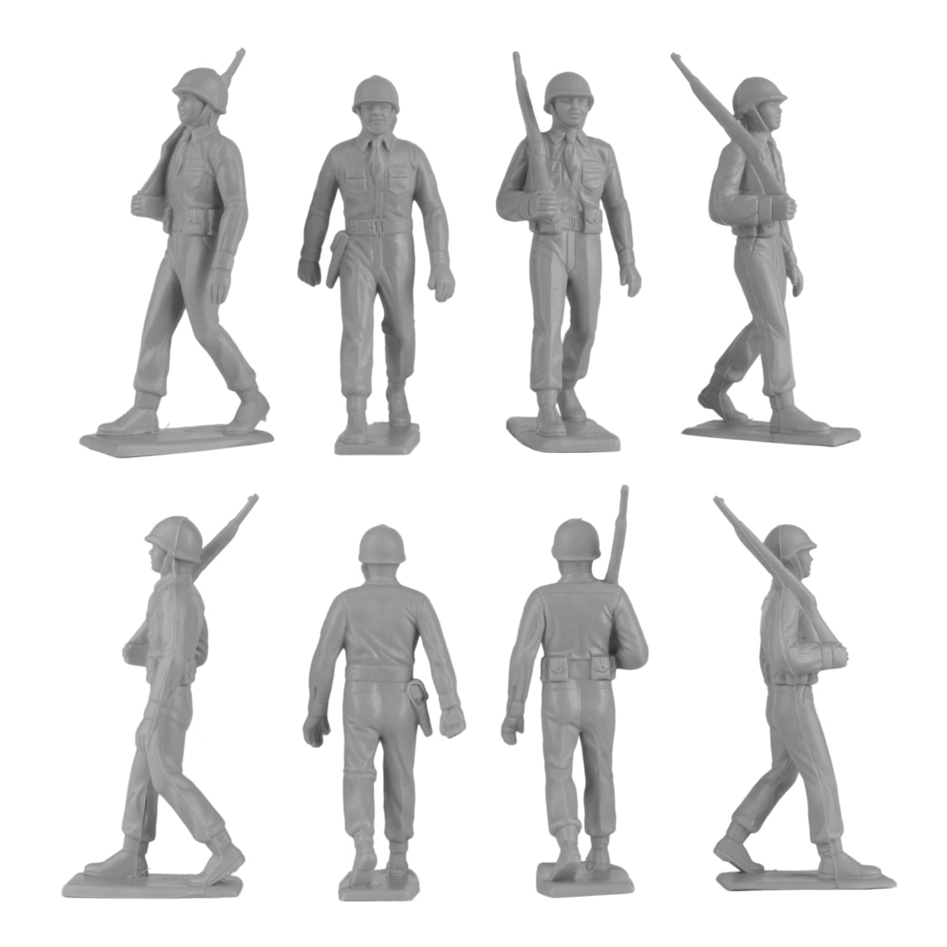 BMC Toys Classic Marx WW2 Us Marching Gray Close Up